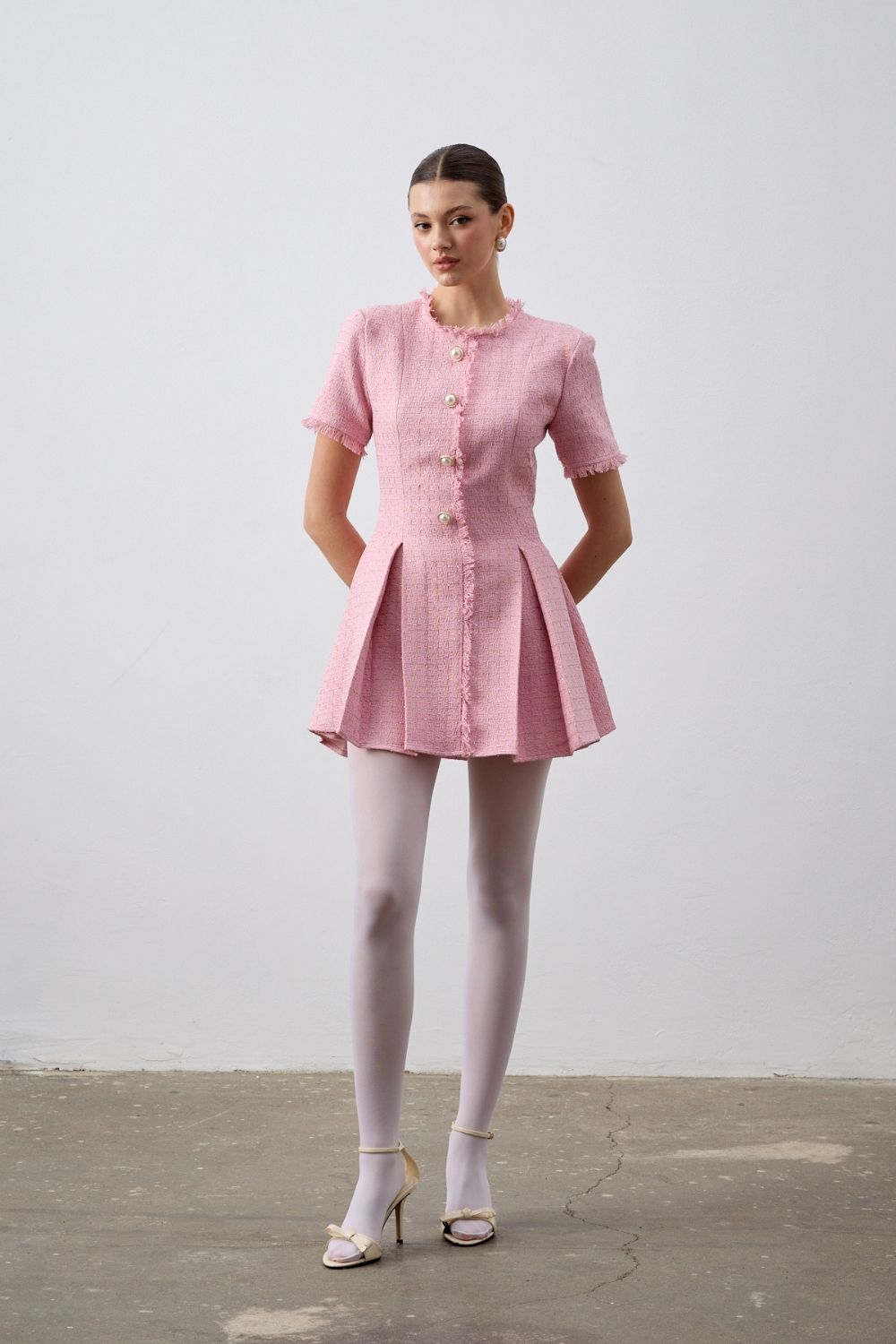 İndira Tuvit Mini Elbise Pembe - 1