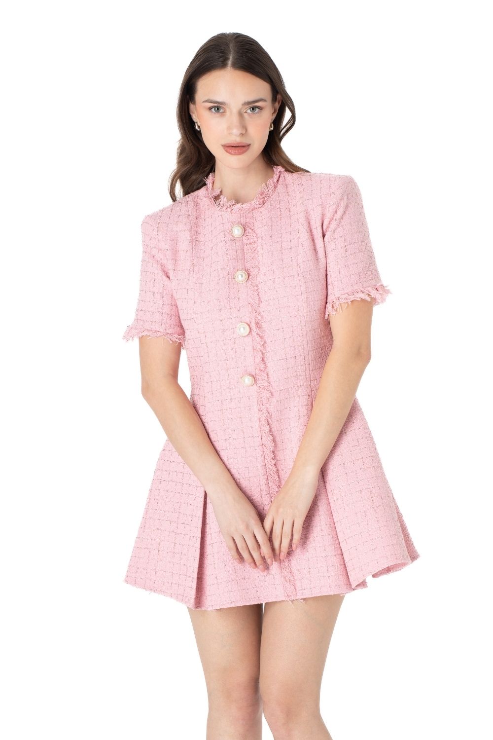 İndira Tuvit Mini Elbise Pembe - 2