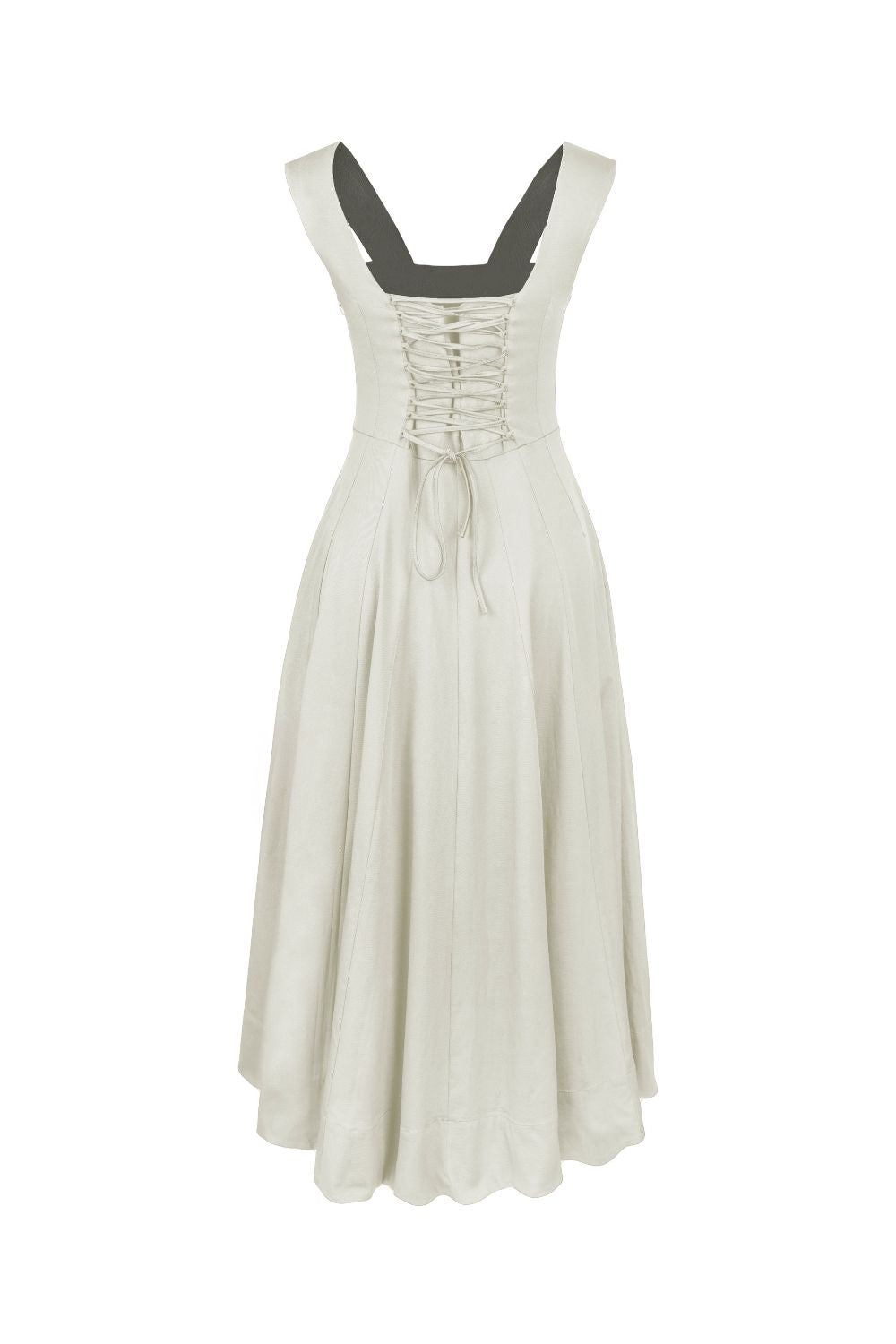 Luna Ekru Midi Elbise - 6