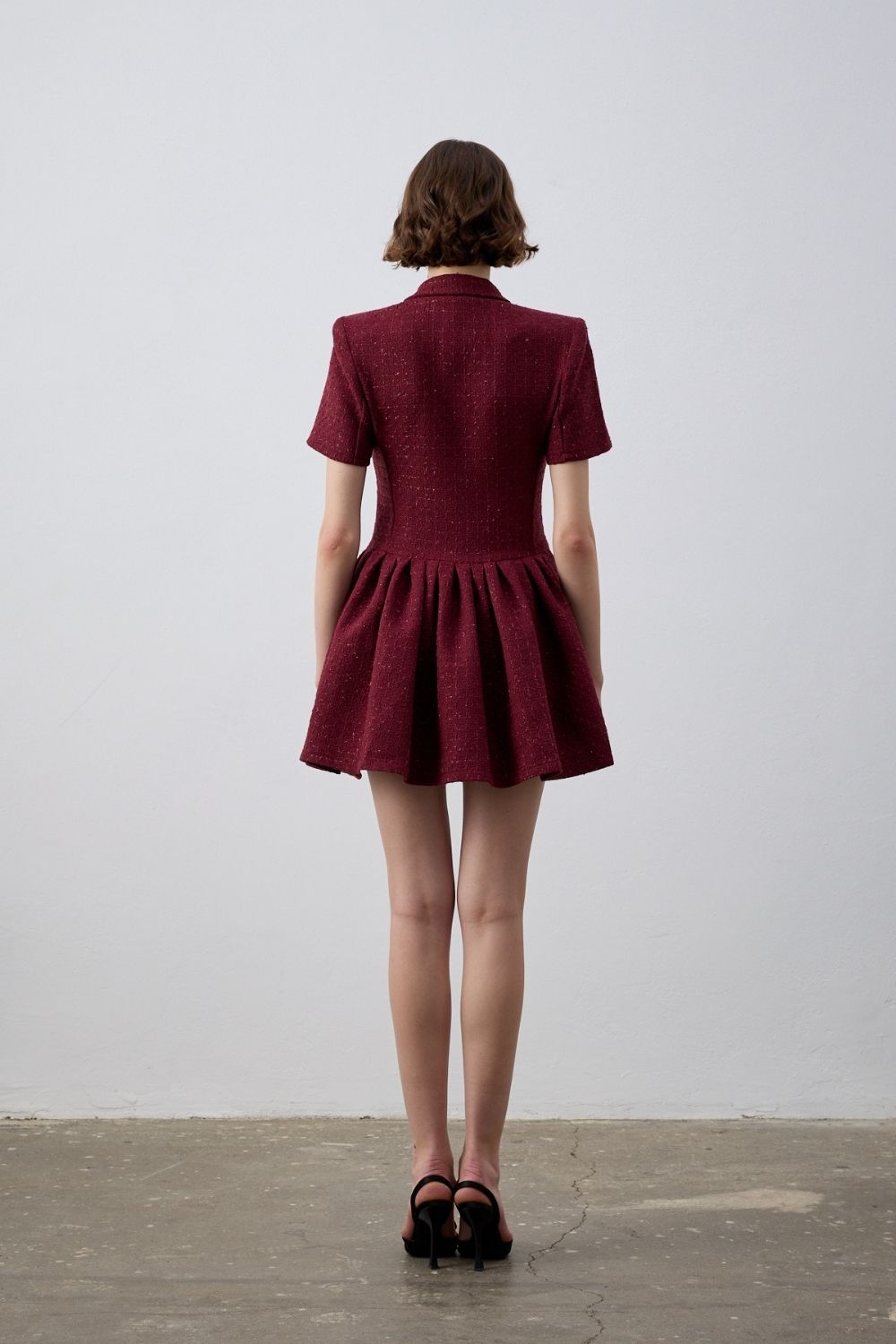 Sadia Ceket Mini Elbise Bordo - 3