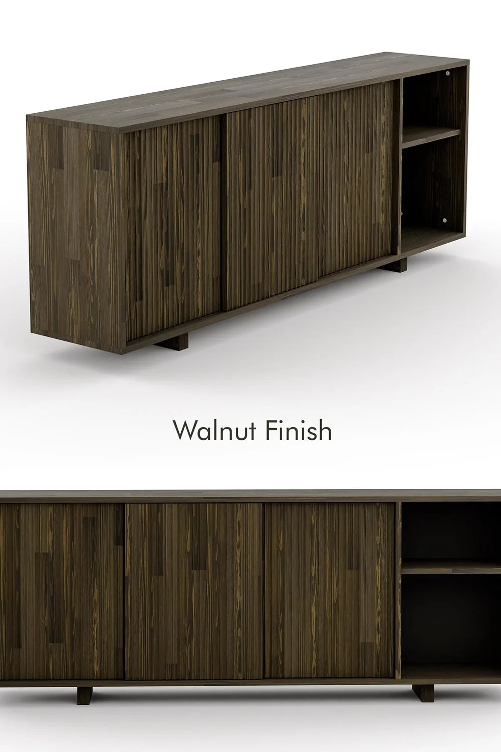 Masif Ahşap Yarı Açık Büfe - 1