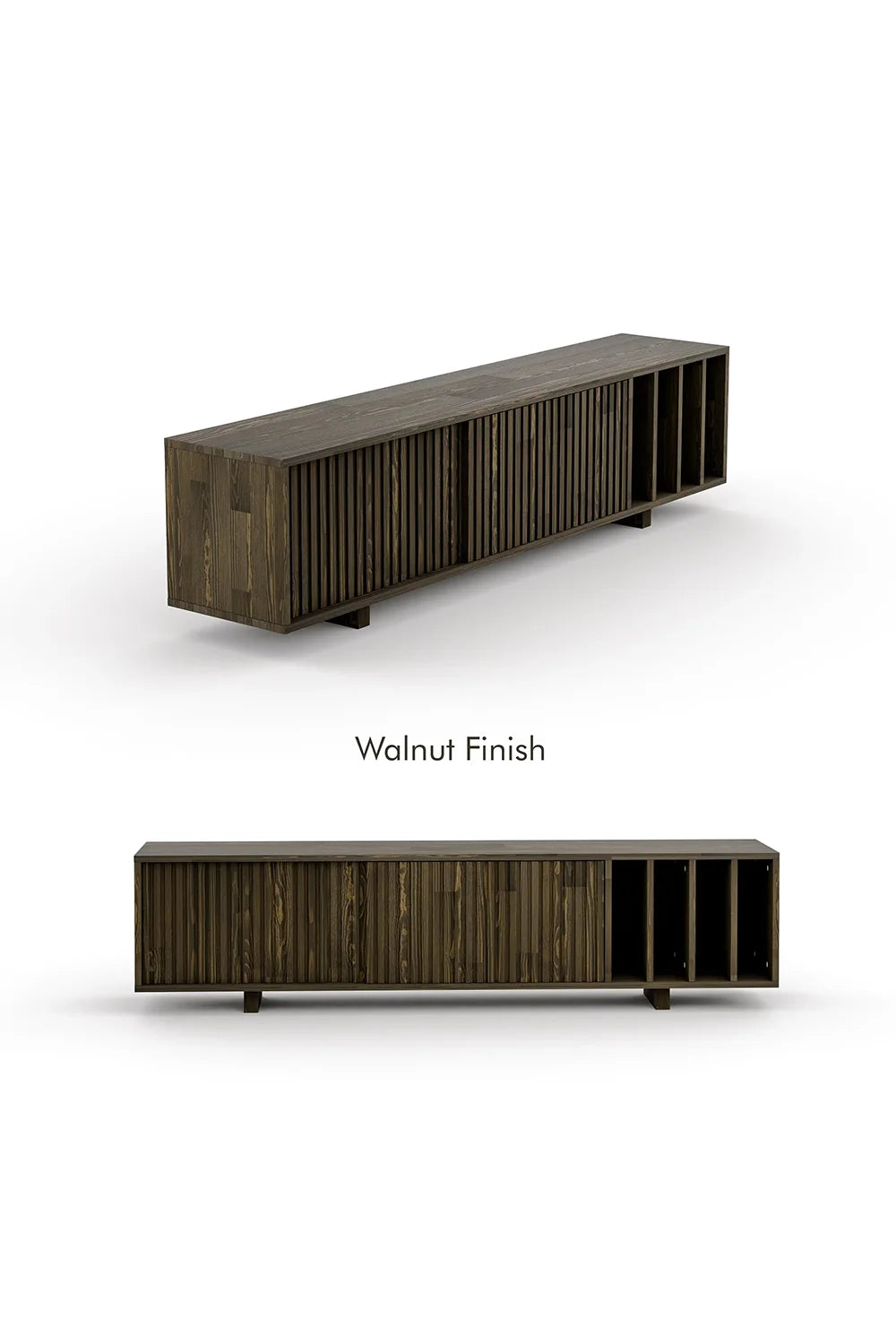 Masif Ahşap Dikey Bölmeli Tv Ünitesi - 6