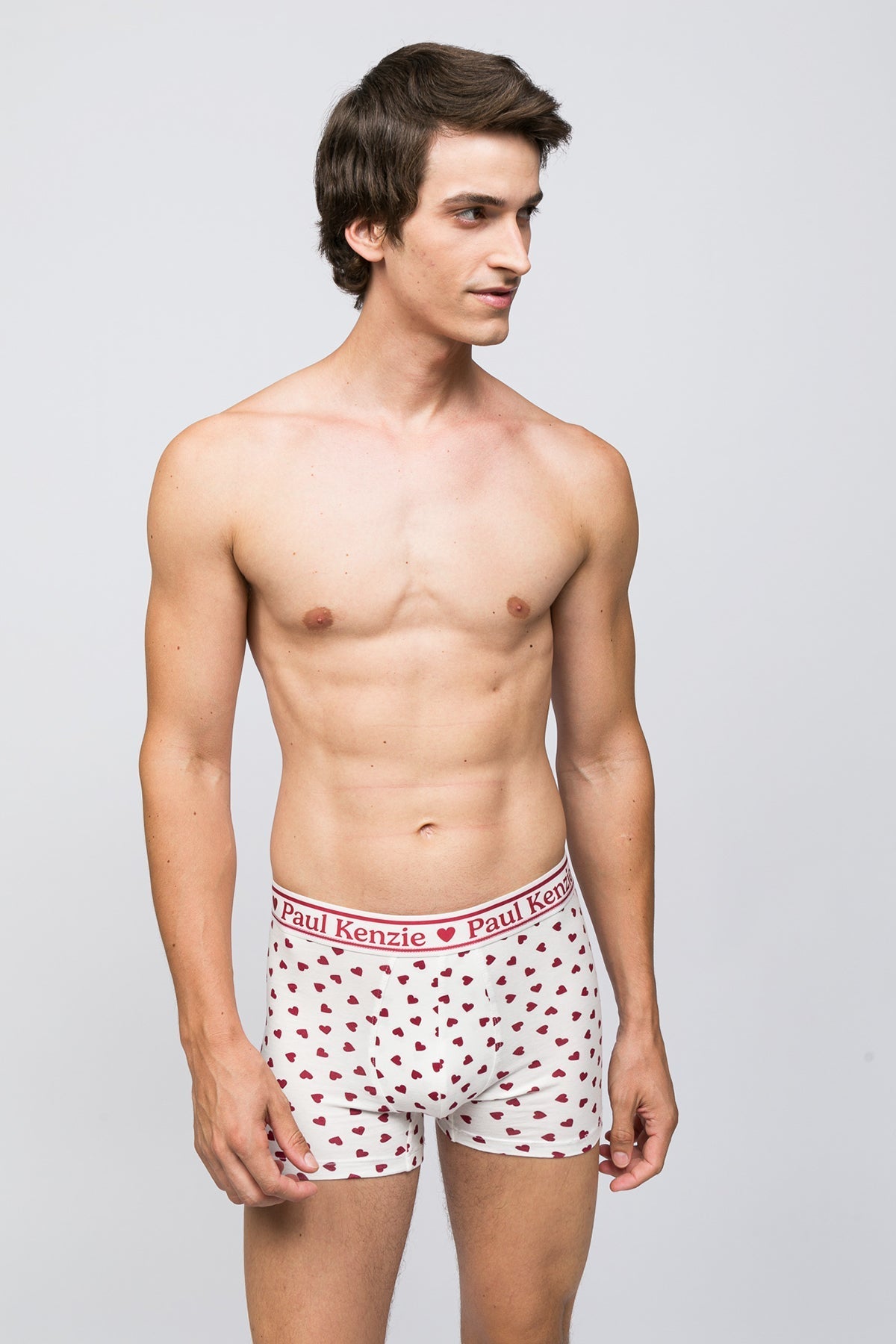 Valentine Collection Erkek Boxer Burgundy Hearts - 0