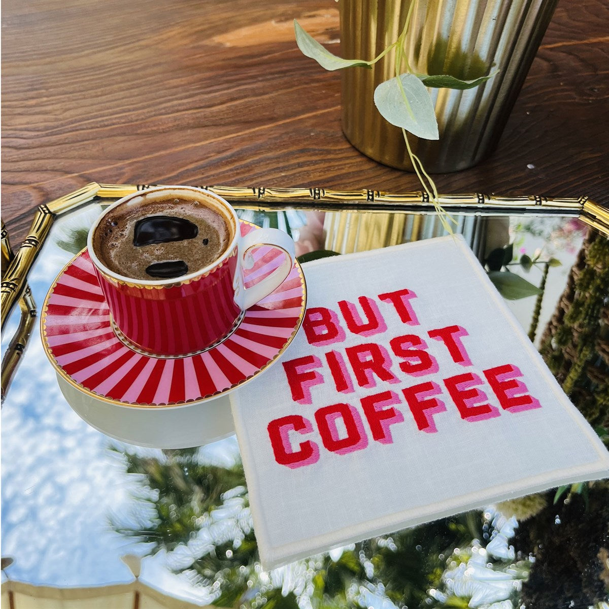 But First Coffee Desenli Love Bird Kokteyl Peçete ( 1 Adet Yeni ) - 4