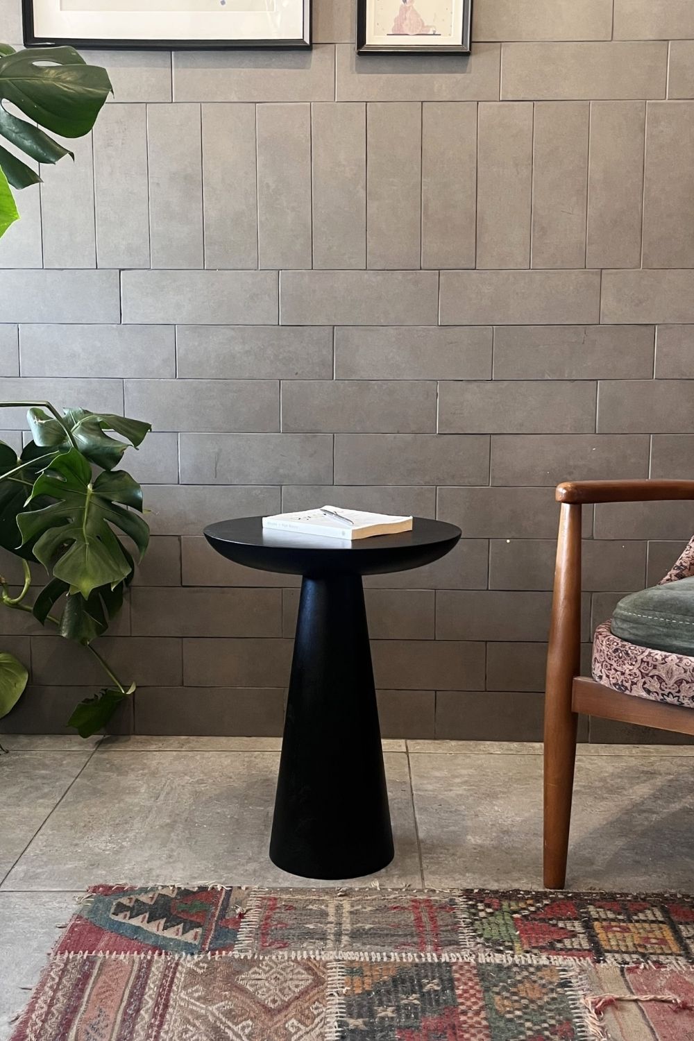 Tekli Zigon Mantar Sehpa Mushroom | Masif Ahşap Modern Yan Sehpa - 8