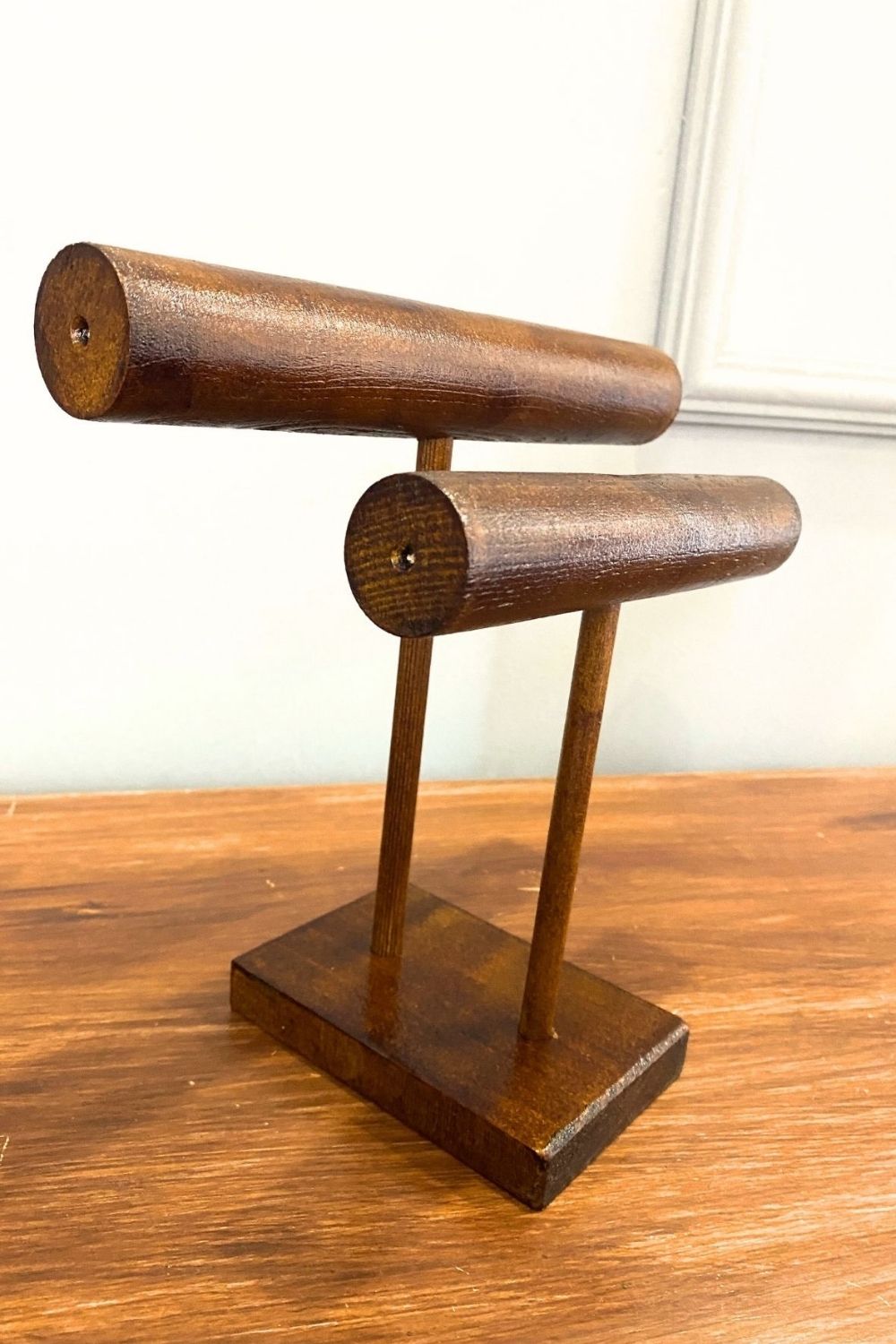 Ahşap Takı Standı, İki Kademeli Aksesuar Düzenleyici - 4