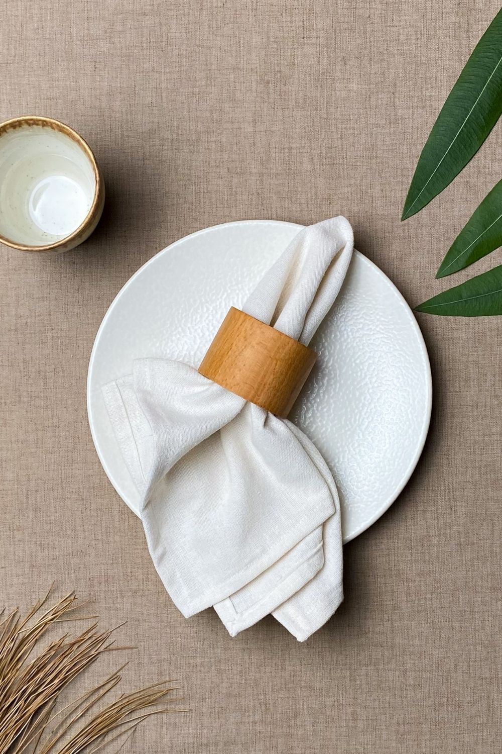 Ahşap Peçete Halkası 4'lü - I - 0