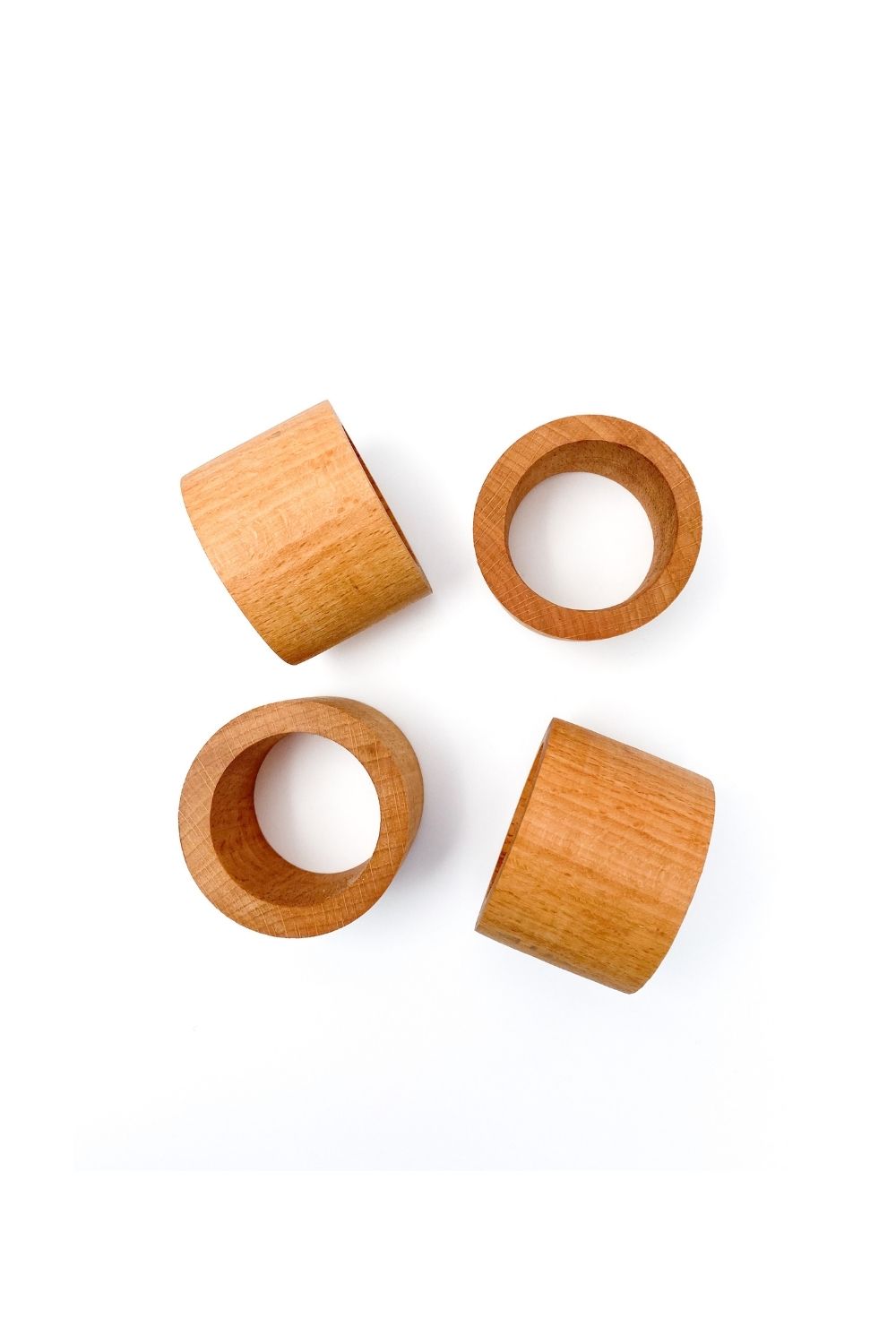 Ahşap Peçete Halkası 4'lü - I - 1