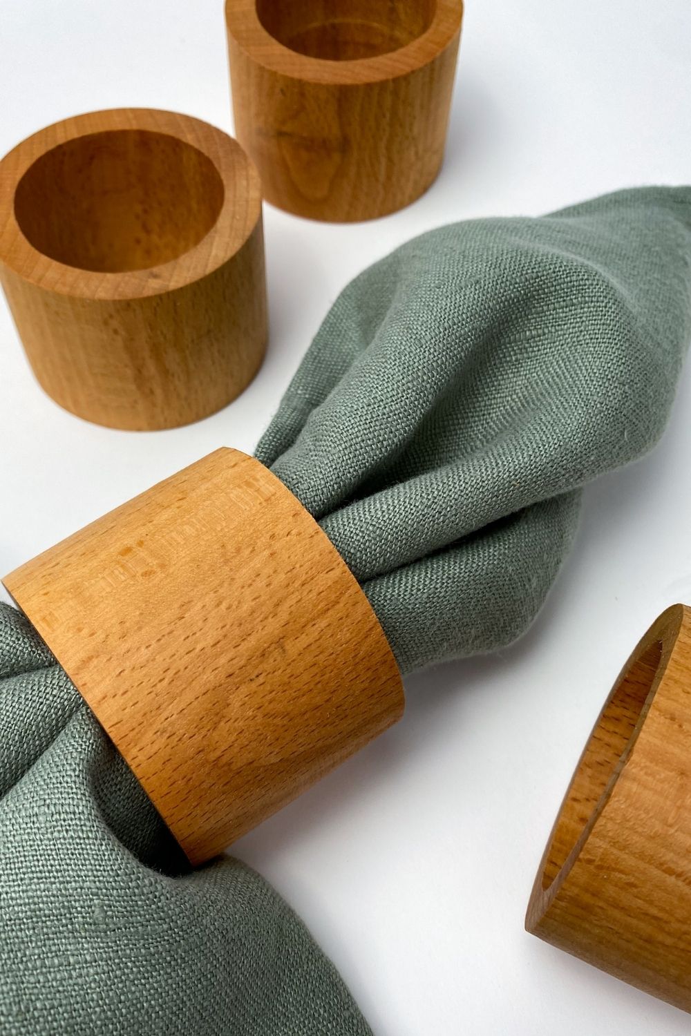 Ahşap Peçete Halkası 4'lü - I - 3