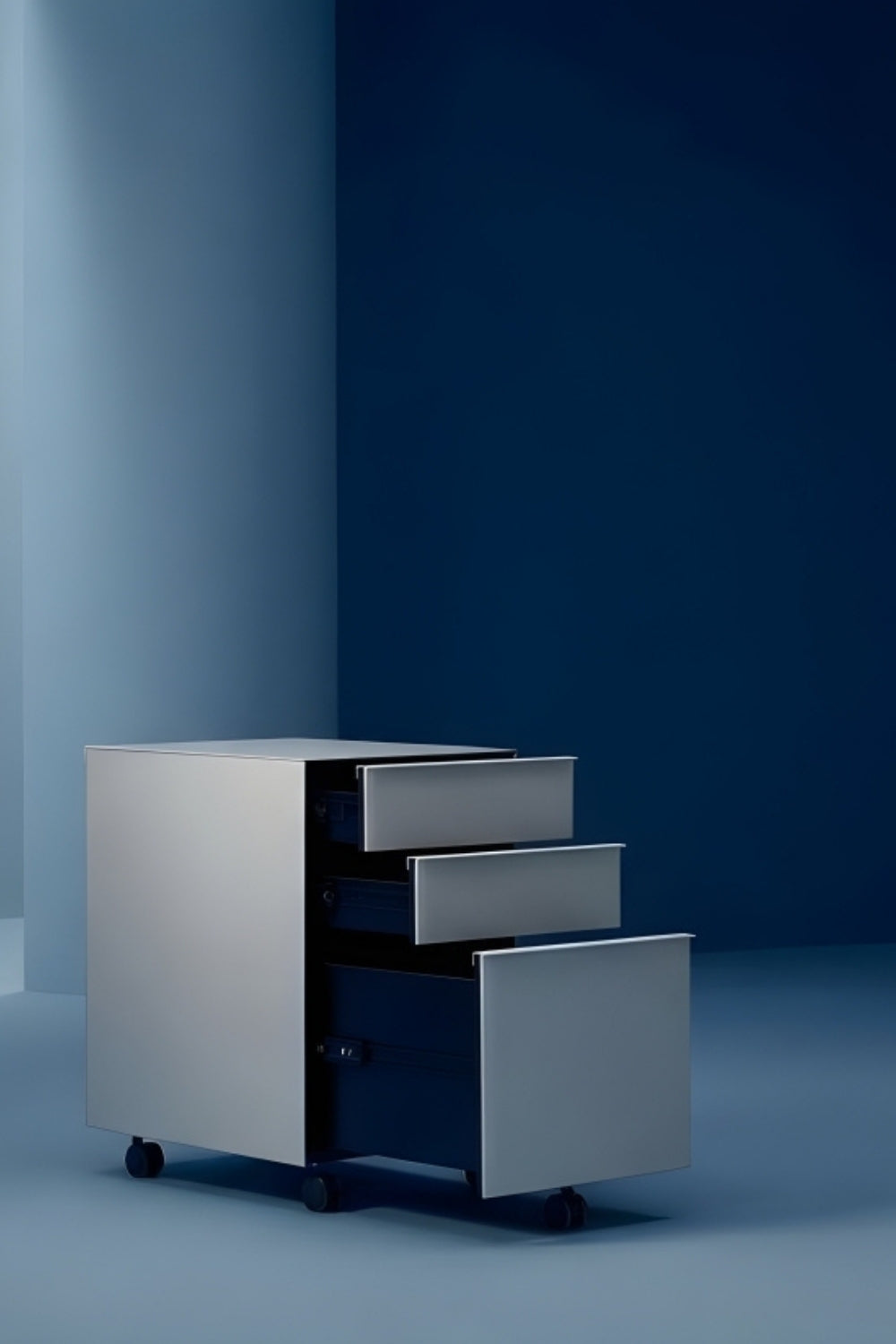 Keson 3 Çekmeceli Cam Kaplama Ofis Masaaltı Dolabı - 3
