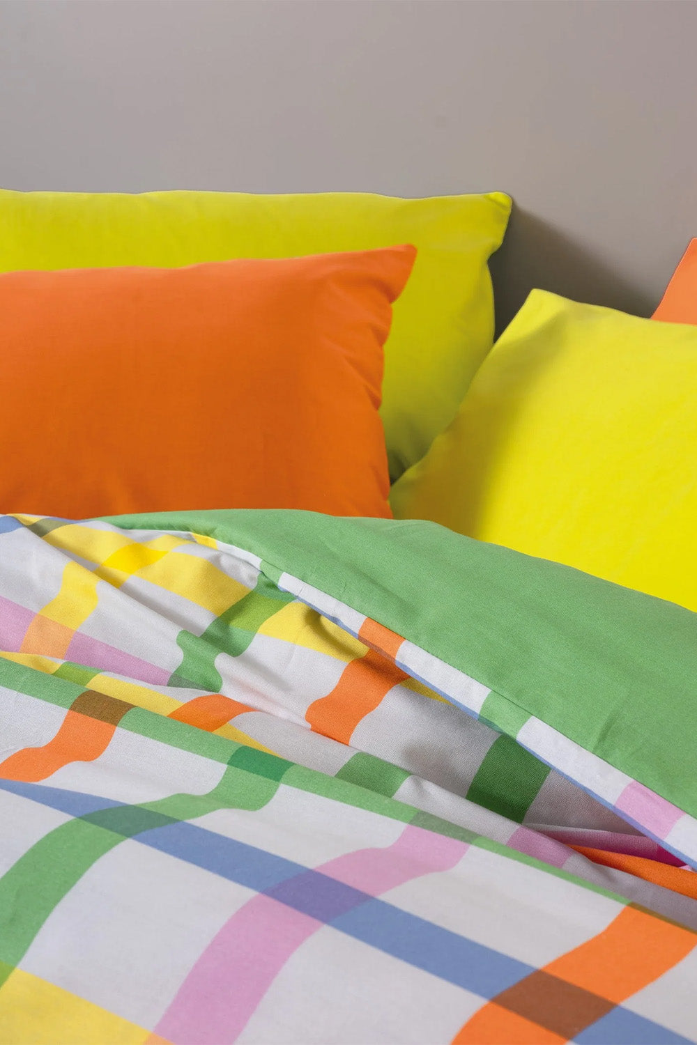 Popping Colors Çift Kişilik Lastikli Çarşaflı Nevresim Takımı Hype Yeşil - 1