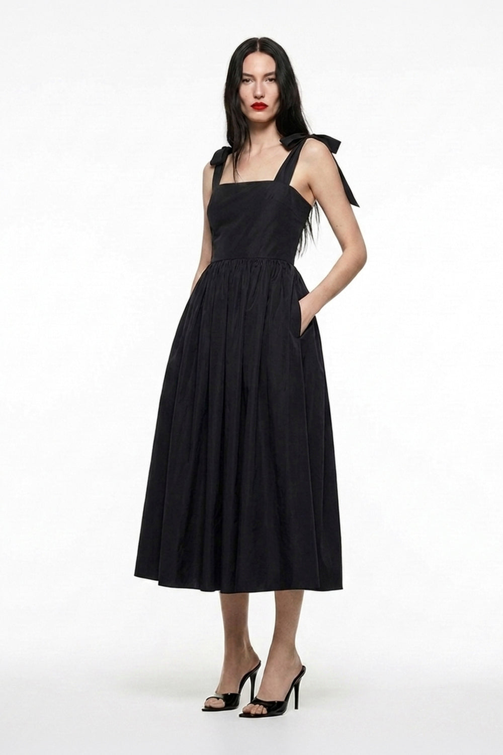 Limited Edition Orchid - Siyah Midi Elbise - 6