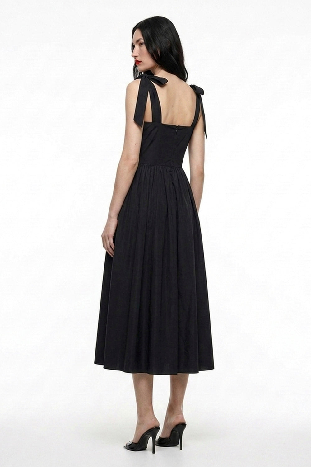 Limited Edition Orchid - Siyah Midi Elbise - 7