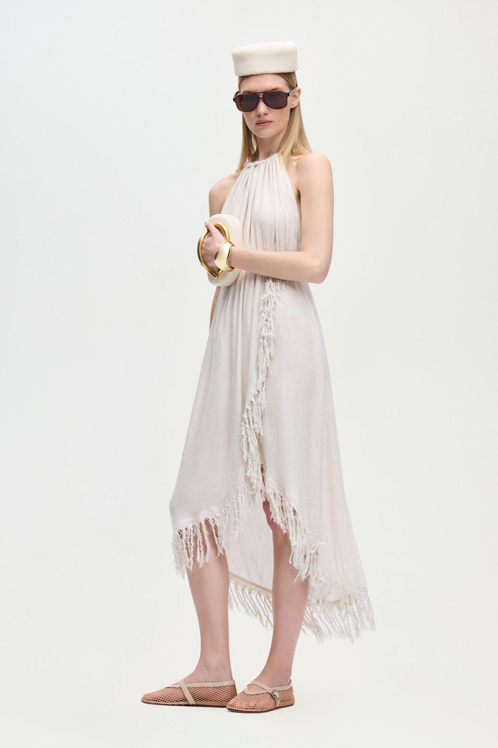 Kenevir Halter Yaka Elbise - 1