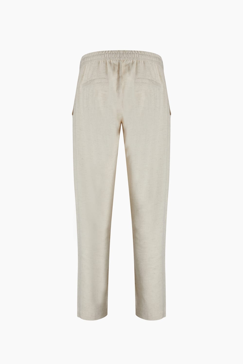 Keten Natürel Straight Pantolon - 2
