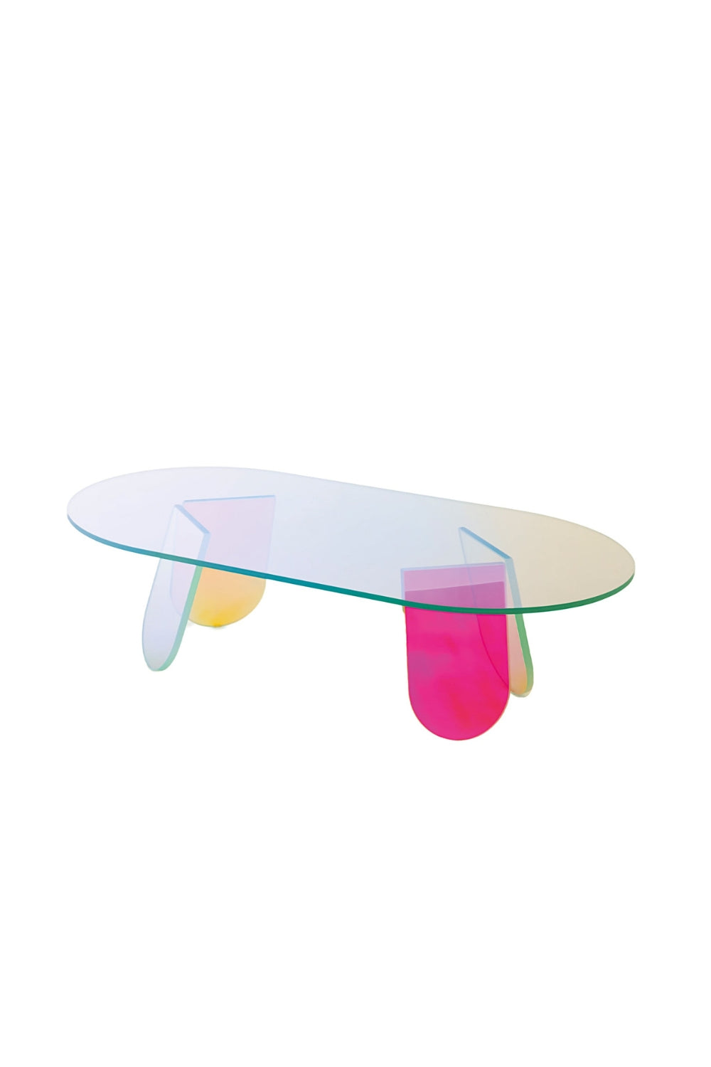 Shimmer Renkli Cam Orta Sehpa 120 Cm - 0