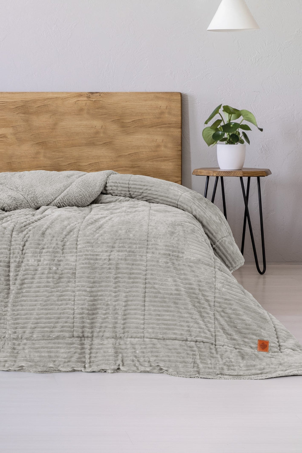 Wave Çift Kişilik Yorgan Gri 195x215 Cm - 0