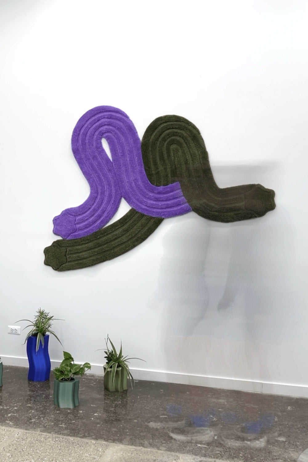 Entwine Rug Yeşil Mor El Dokuması Halı - 3