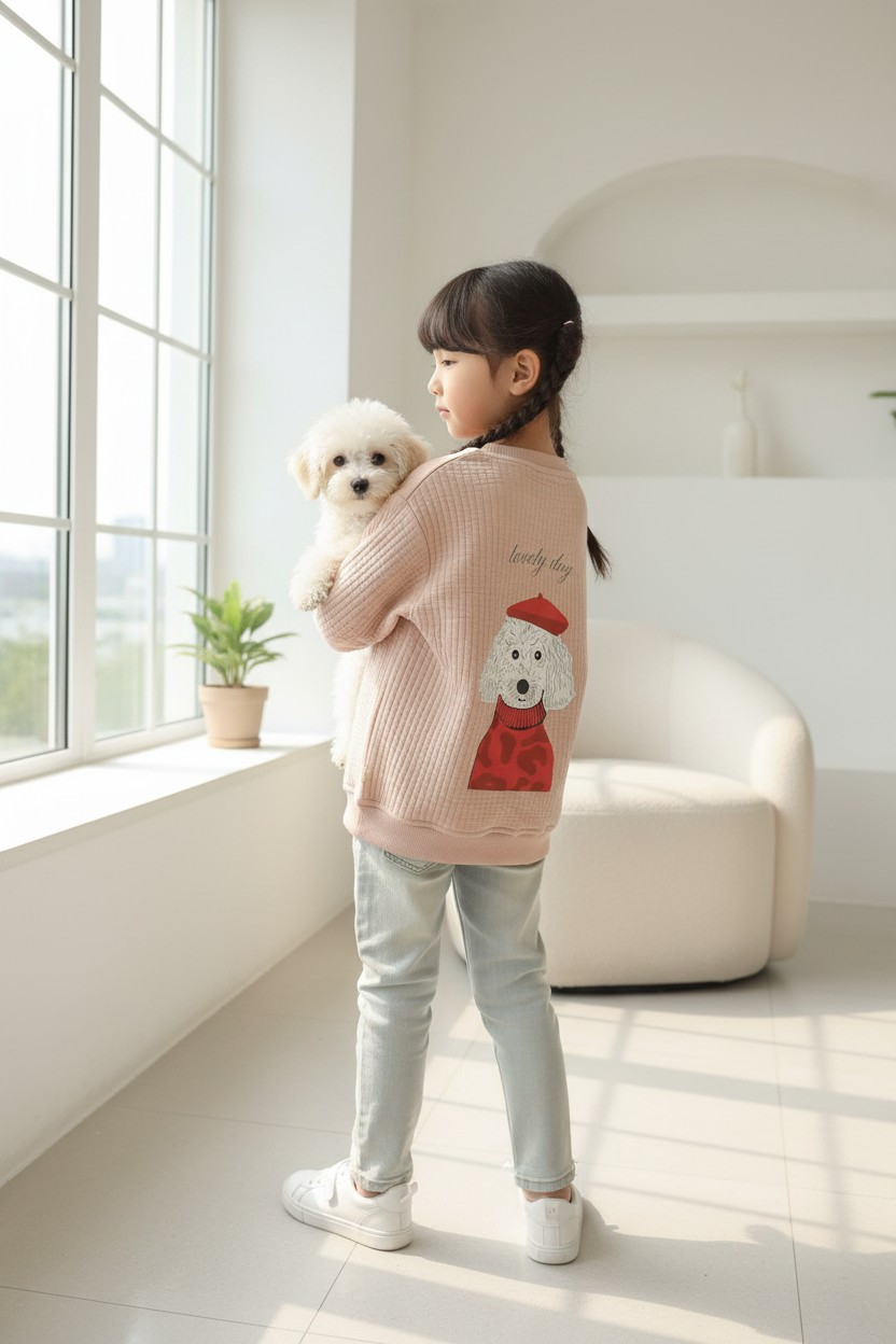 Kapitone Sweatshirt - Lovely Dog - 1