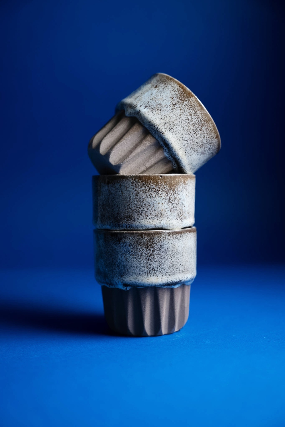 Orin Stoneware Bardak – Gri & Kahve & Beyaz - 5