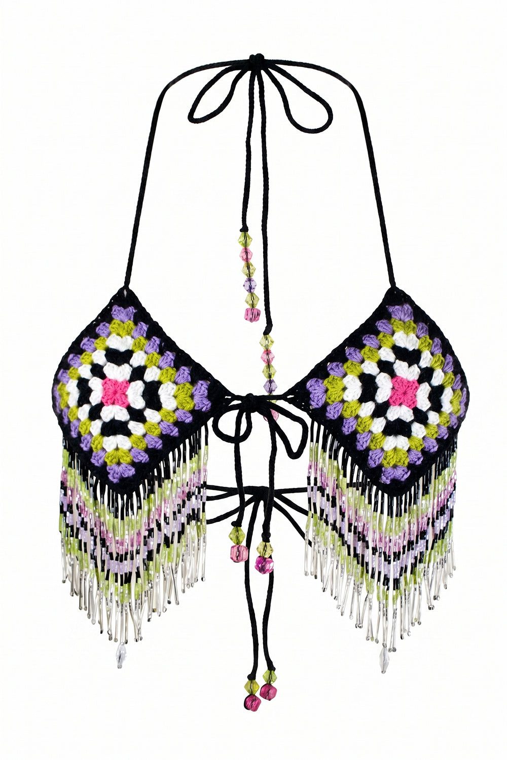 Midnight Bazaar El Örgüsü Boncuk İşlemeli Bikini Üstü - 3