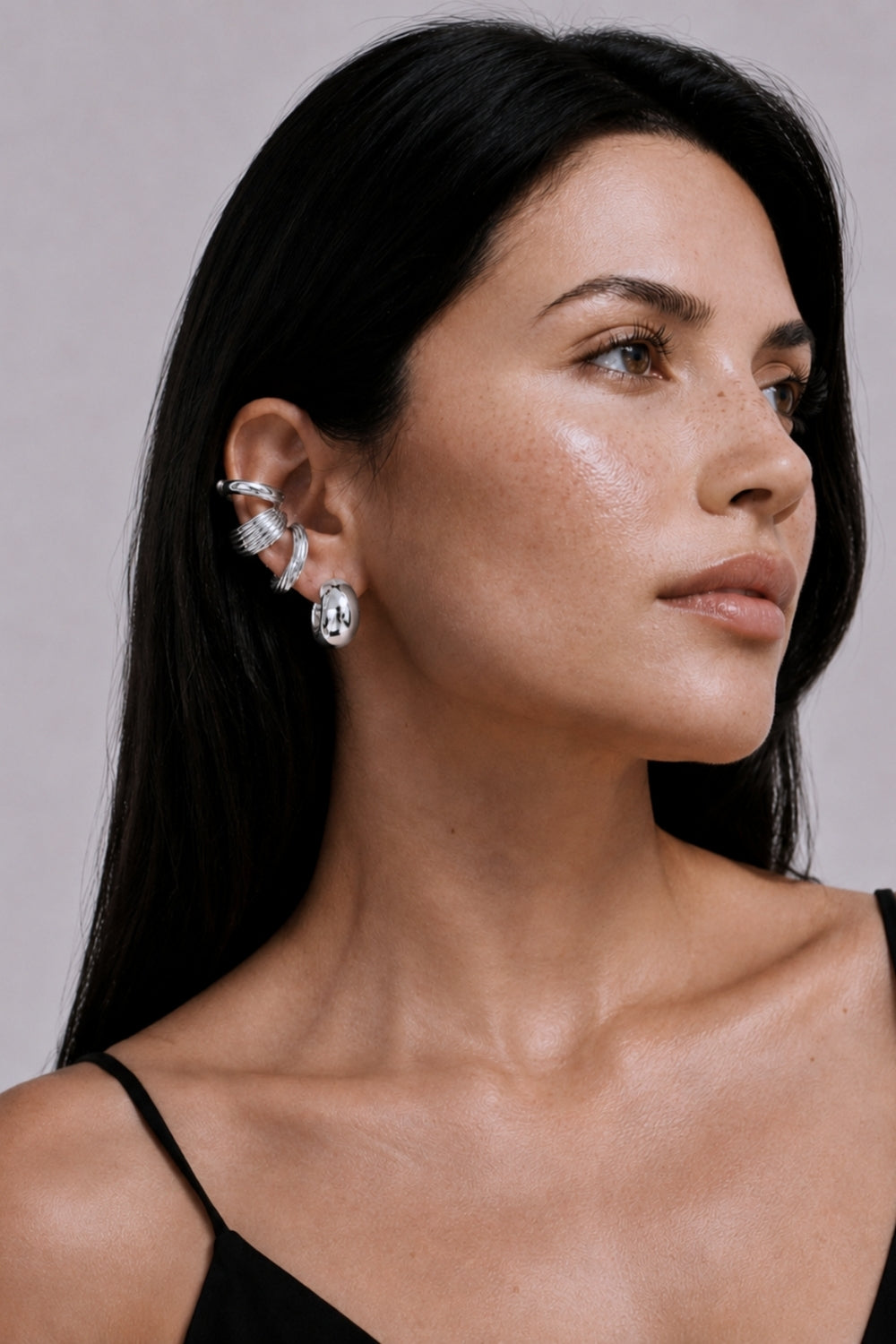 Cora Silver Gümüş Düz Earcuff - 1