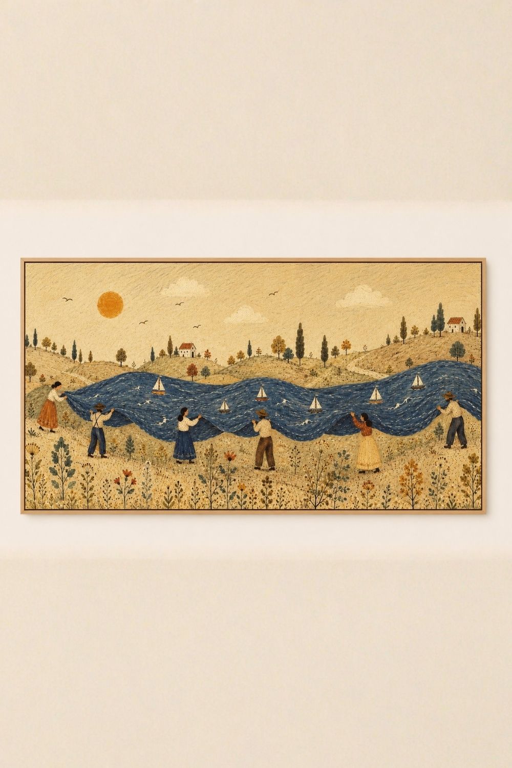 Denizi Taşıyanlar - Çerçeveli Canvas Print Tablo - 0