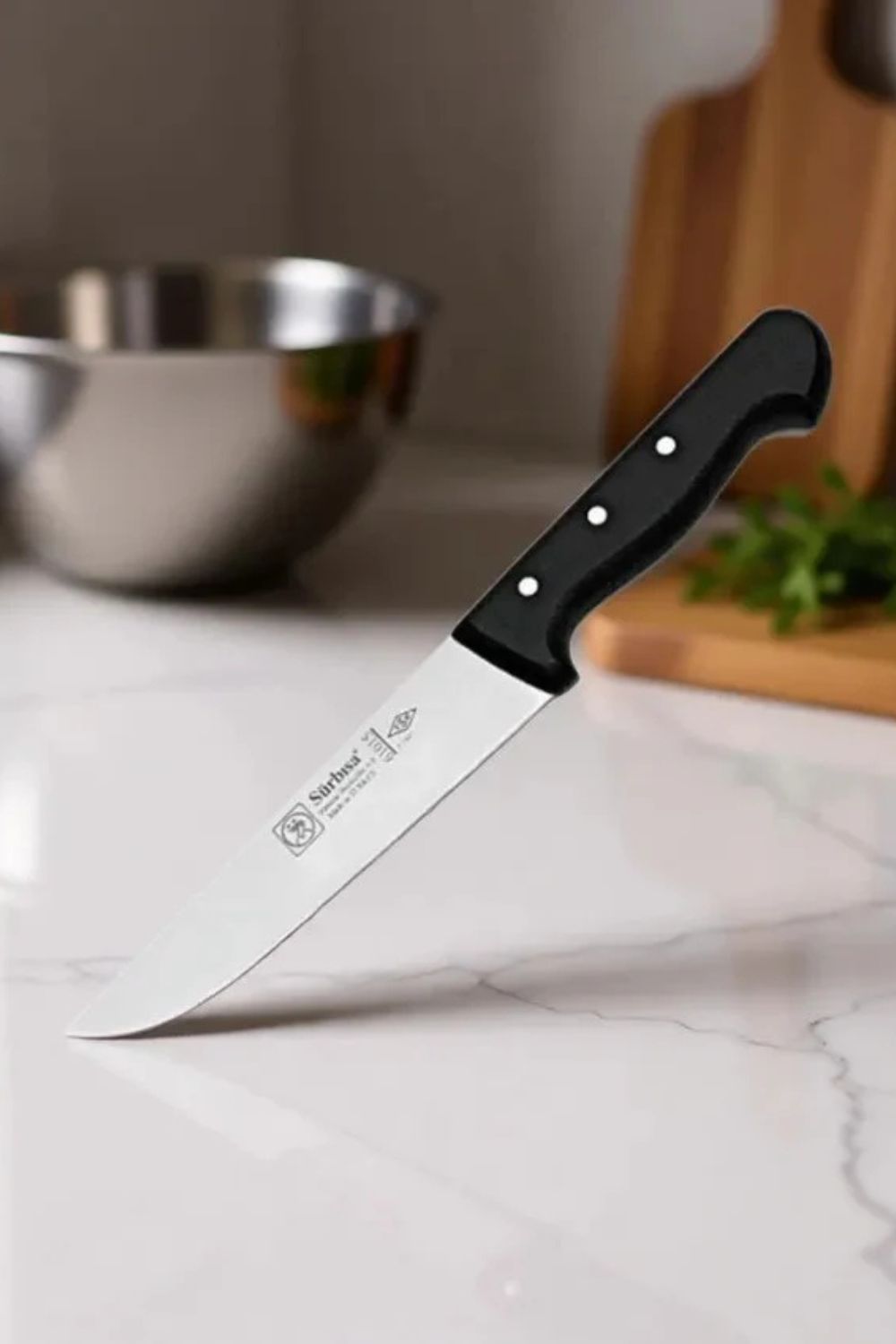 Sürmene Sürbisa 61015 Kuşbaşı Et Kasap Bıçağı 29,5 Cm Pimli Et Kesim Kemik Sıyırma Doğrama Mutfak Bıçağı - 2