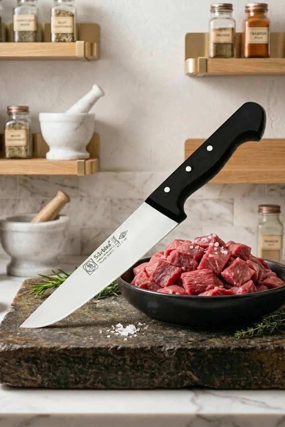 Sürmene Kasap Bıçağı 30 Cm Pimli Dayanıklı Keskin Et Bıçağı Kuşbaşı Ve Kurban Kesim Sürbisa 61020 - 0