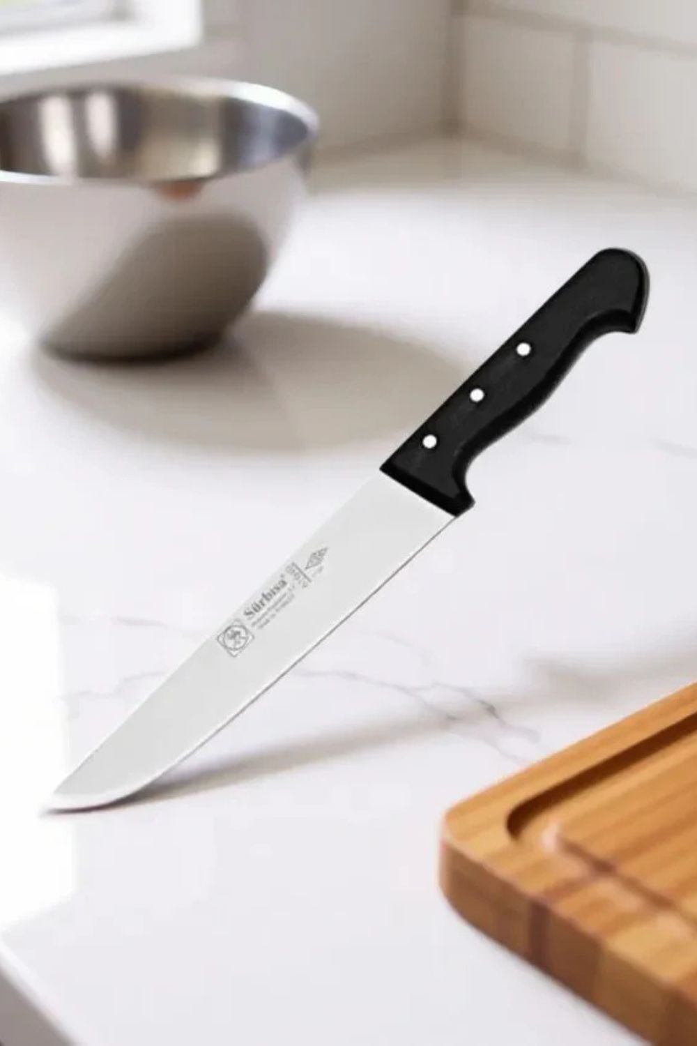 Sürmene Kasap Bıçağı Pimli Sap 28 Cm Kelle Kuşbaşı Kesim Kemik Sıyırma Doğrama Bıçağı Sürbisa 61040 - 0