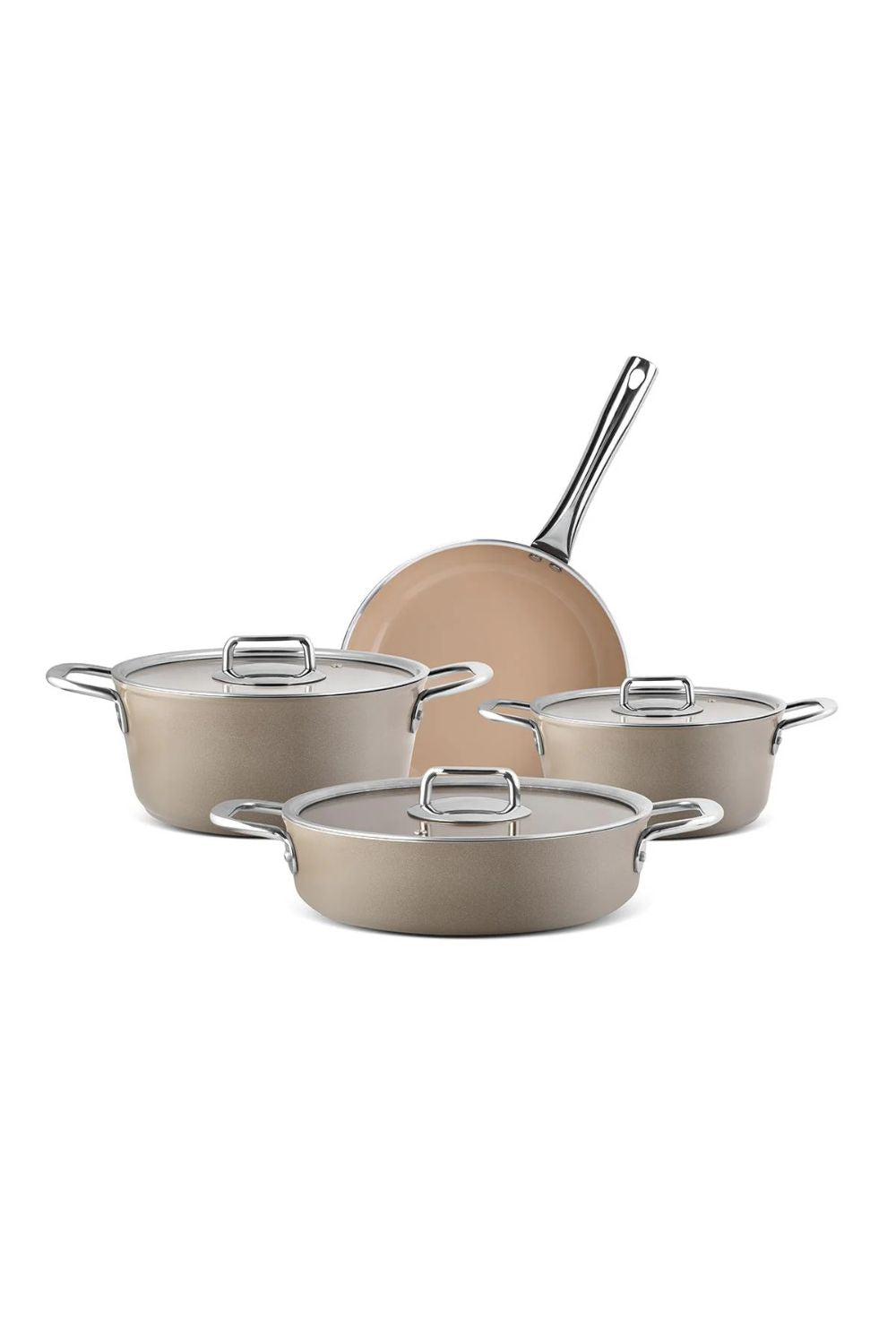 Aryıldız Neo-Ceramic 7 Parça Seramik Tencere Seti Bej Ar256183 - 0