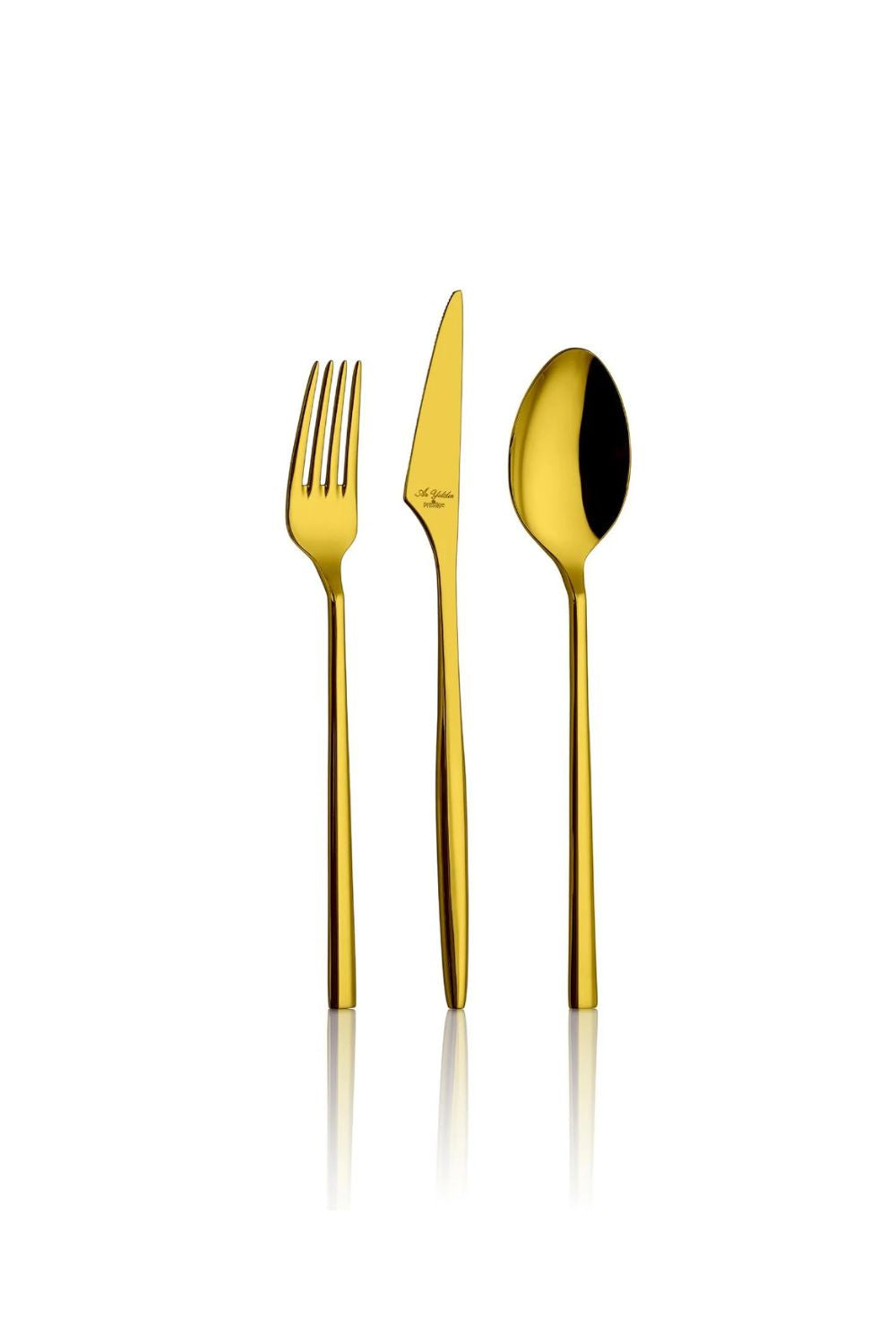 Aryıldız Trendy Prestige 84 Parça Pvd Gold Çatal Kaşık Bıçak Takımı Çantalı - 0