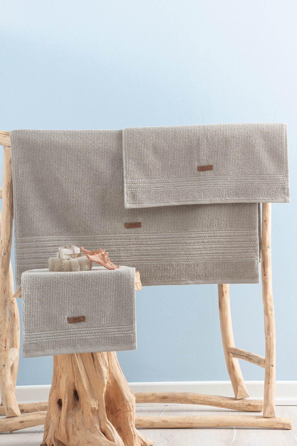 %100 Pamuk Wellness Havlu Seti Sand Bej - 0