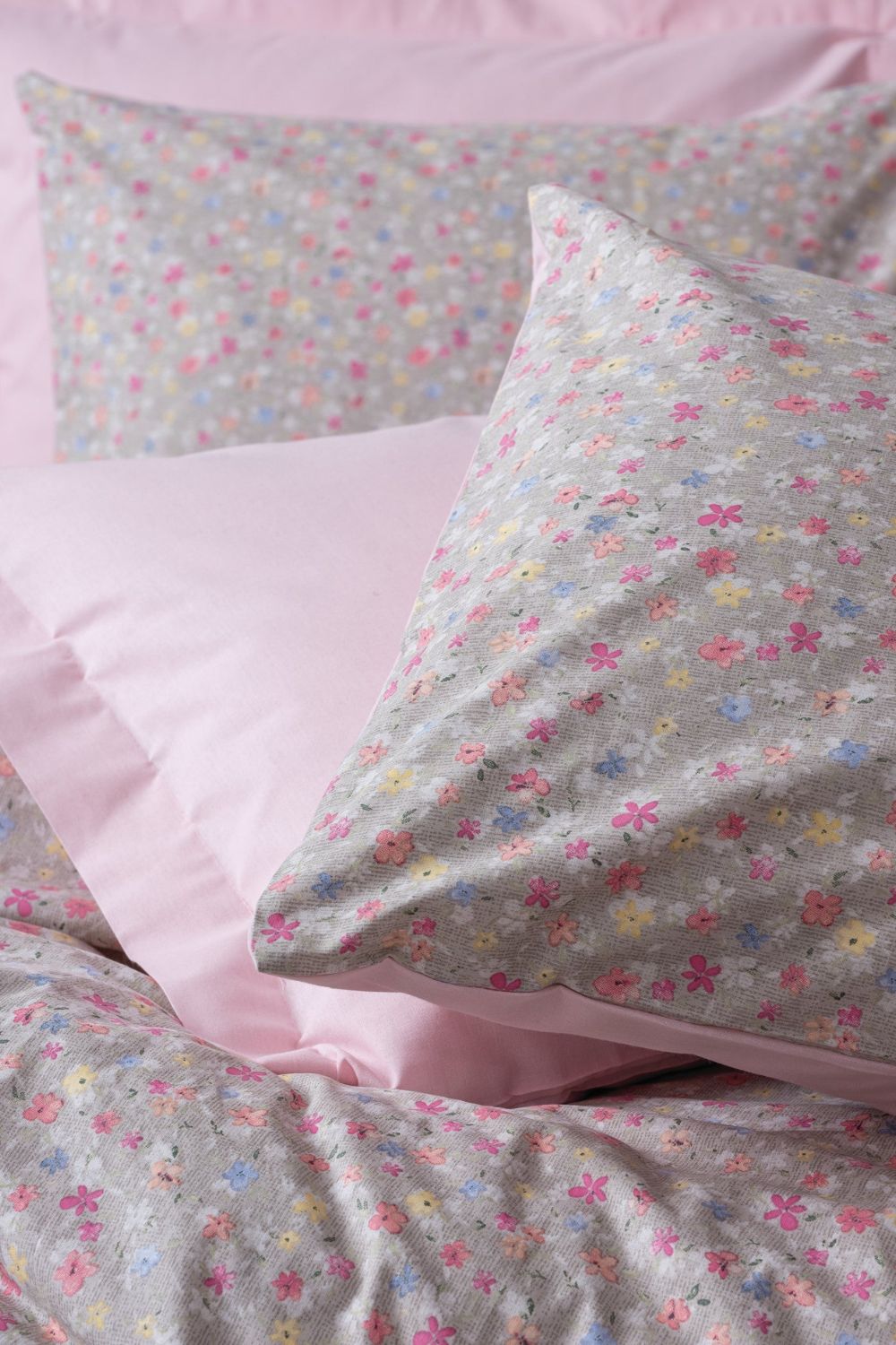 Petite Tek Kişilik Lastikli Çarşaflı Nevresim Takımı Sihu Pembe - 1