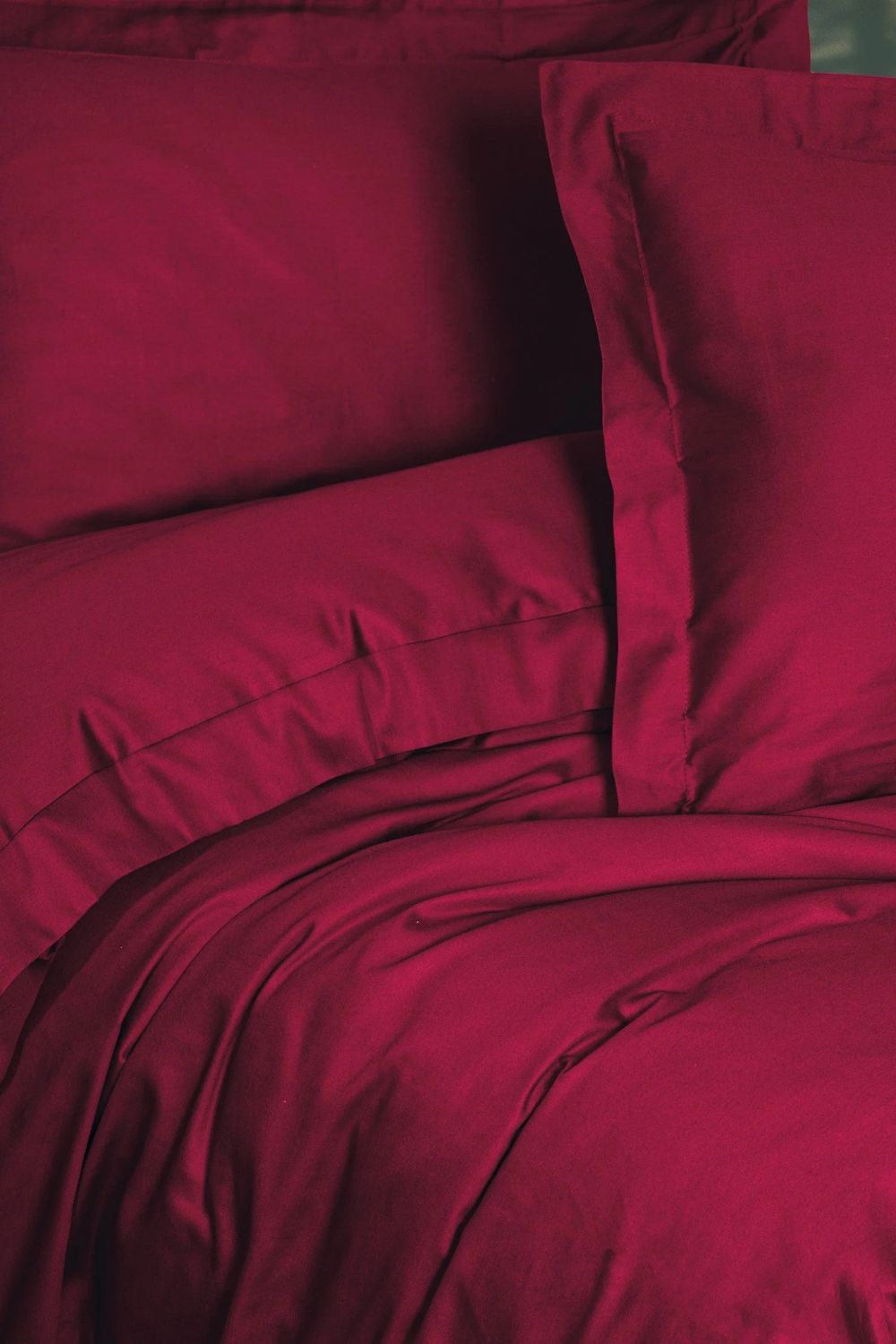 Elegant Saten Çift Kişilik Nevresim Takımı Bordo - 1