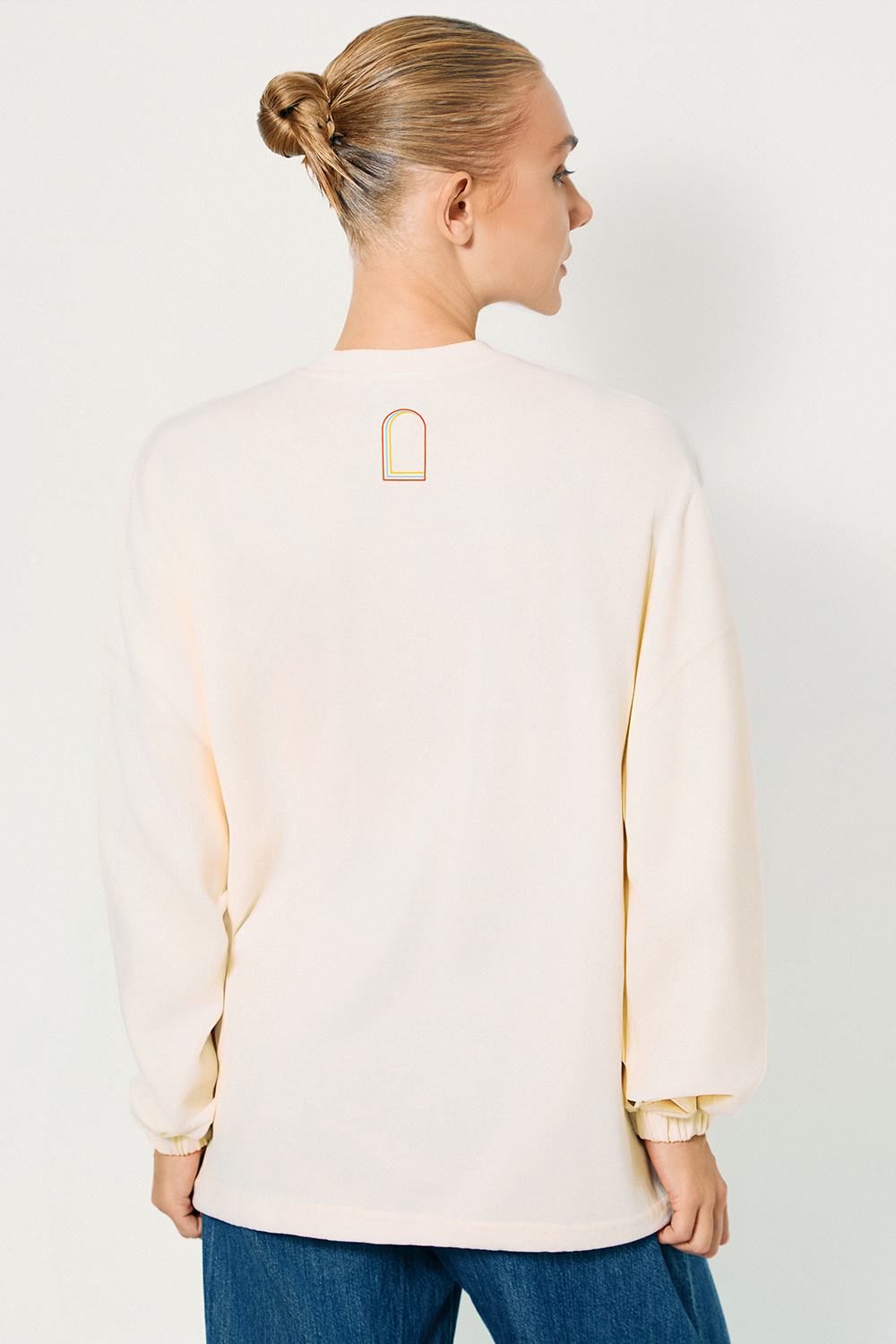 Love Is Divine | Oversize Unisex Sweatshirt - Krem - 1