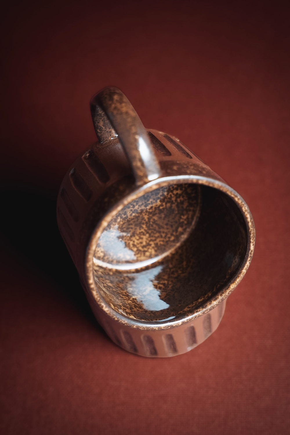 Mocha Stoneware Bardak – Terracotta & Kahve– 2’Li Set - 1