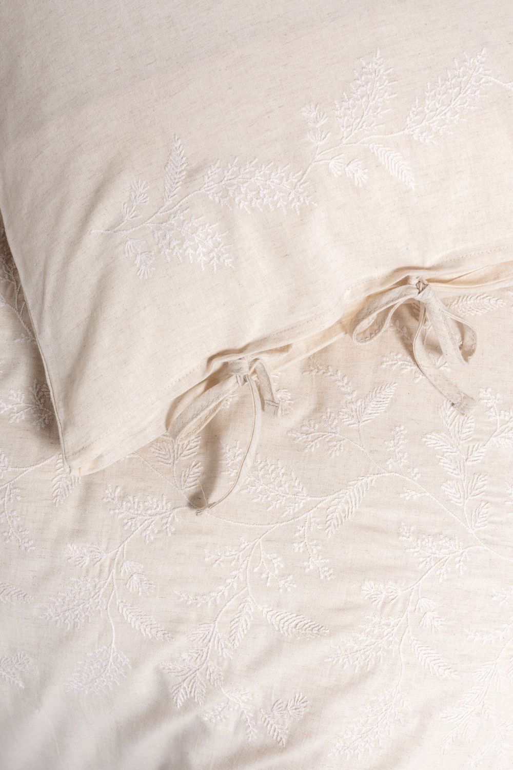 Cotton Keten Çift Kişilik Nevresim Takımı Kivora Bej - 2