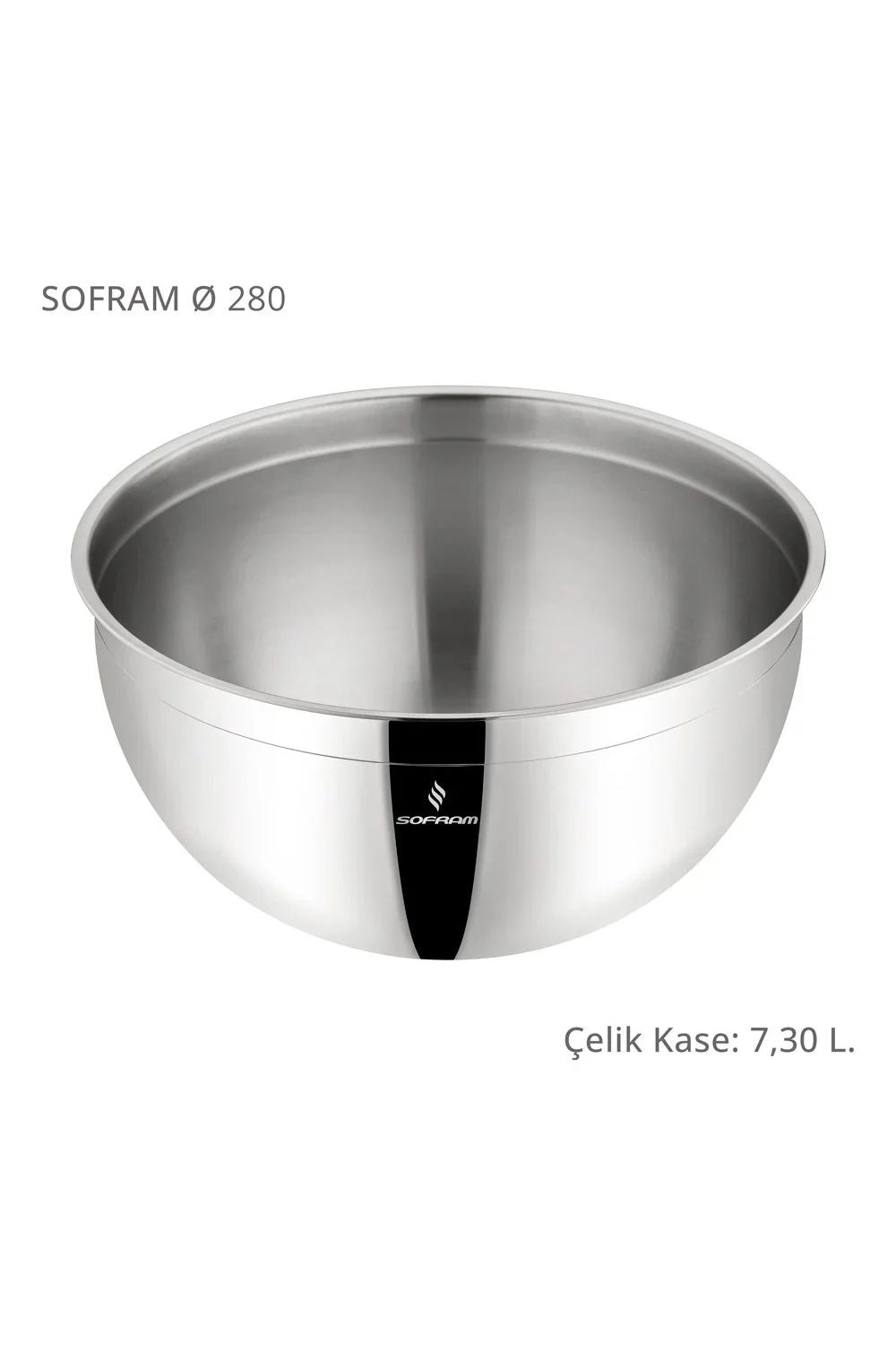 Çelik Derin Karıştırma Kabı Kase 28 Cm 7,30 Litre Yeni - 0