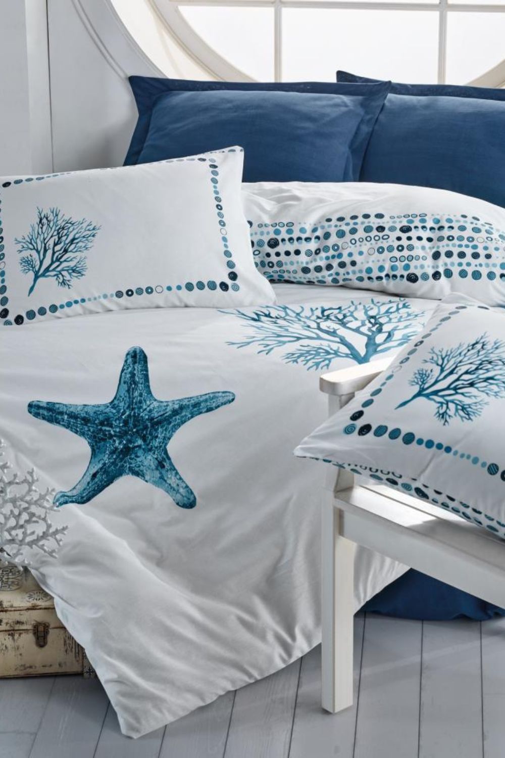 Maritime Tek Kişilik Nevresim Takımı - Star Lacivert - 1