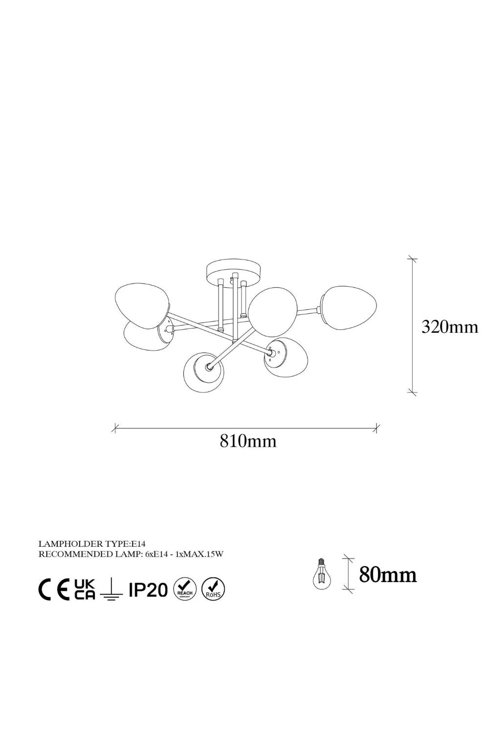 Onyxara 10385 Cam Plafonyer Aydınlatma - 6