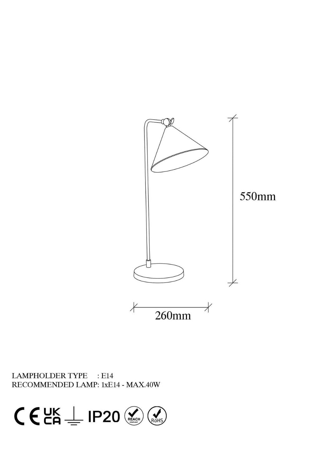 Demeter 12266 Sıvama Masa Lambası Aydınlatma - 6