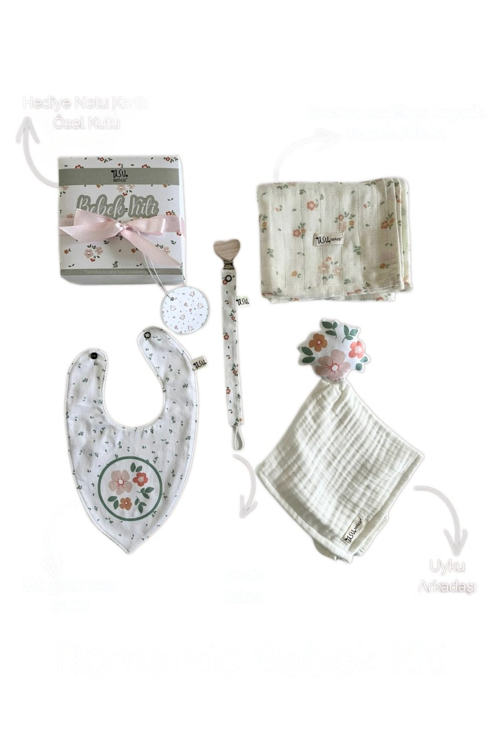 Romantic Organik Pamuk Hediye Bebek Kiti - 1