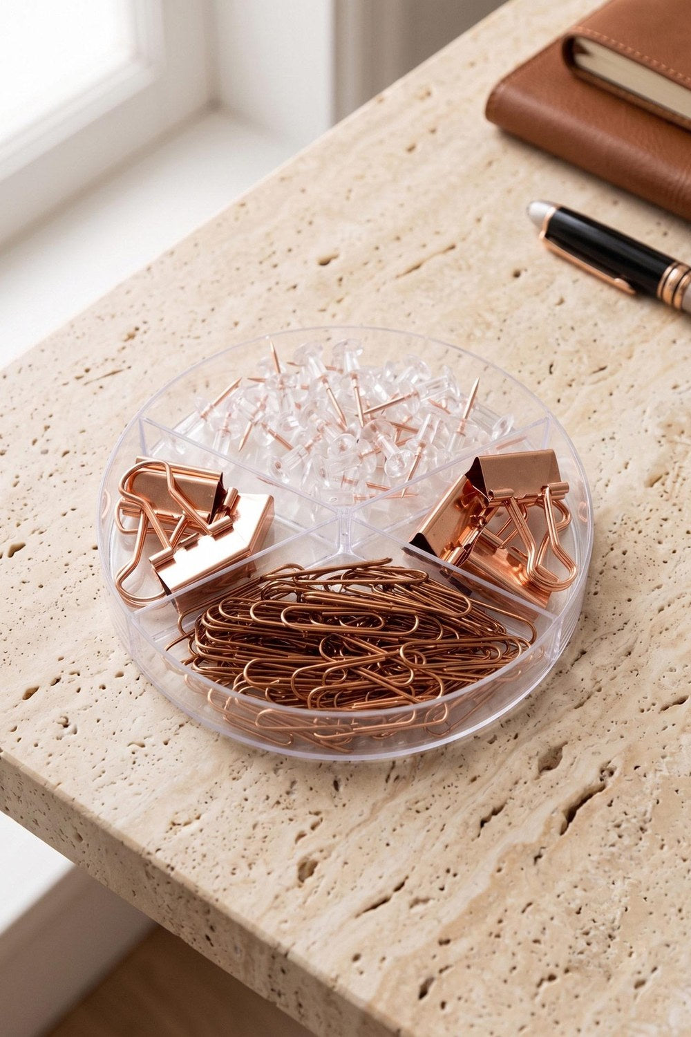 Ataç, Raptiye Ve Klips Seti, Rose Gold - 0