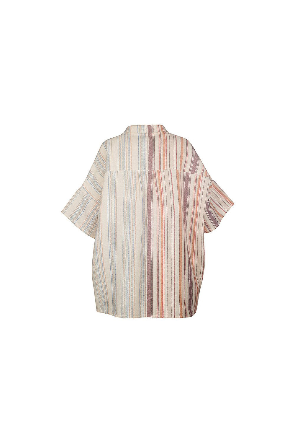 Fern Oversized Striped Shirt Sand - 1