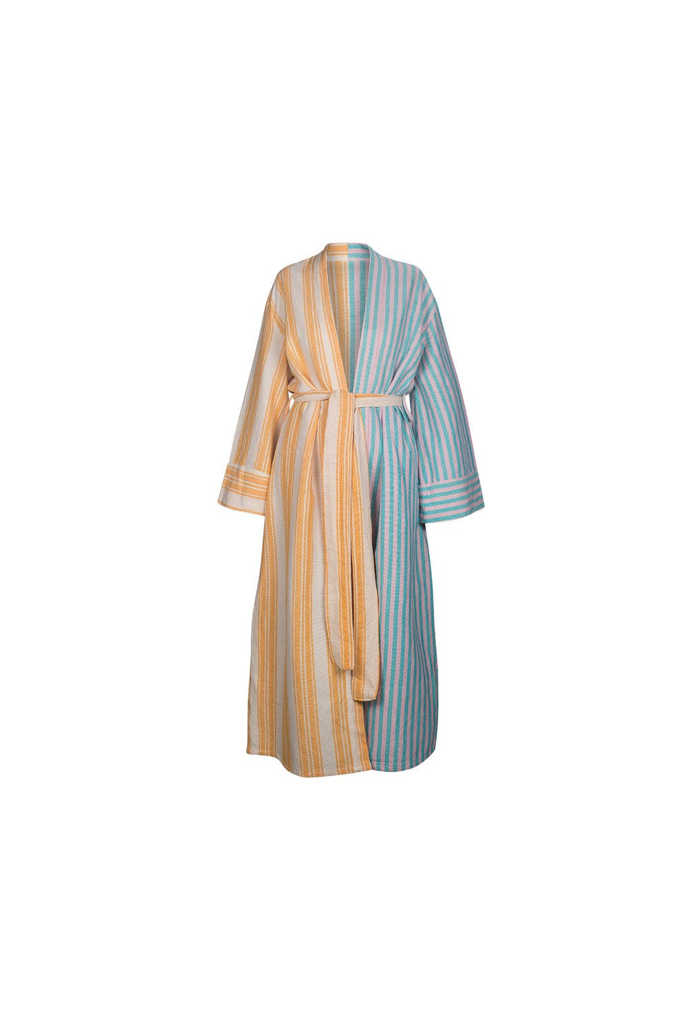 Tyler Textured Wrap Long Kimono Citrus - 0