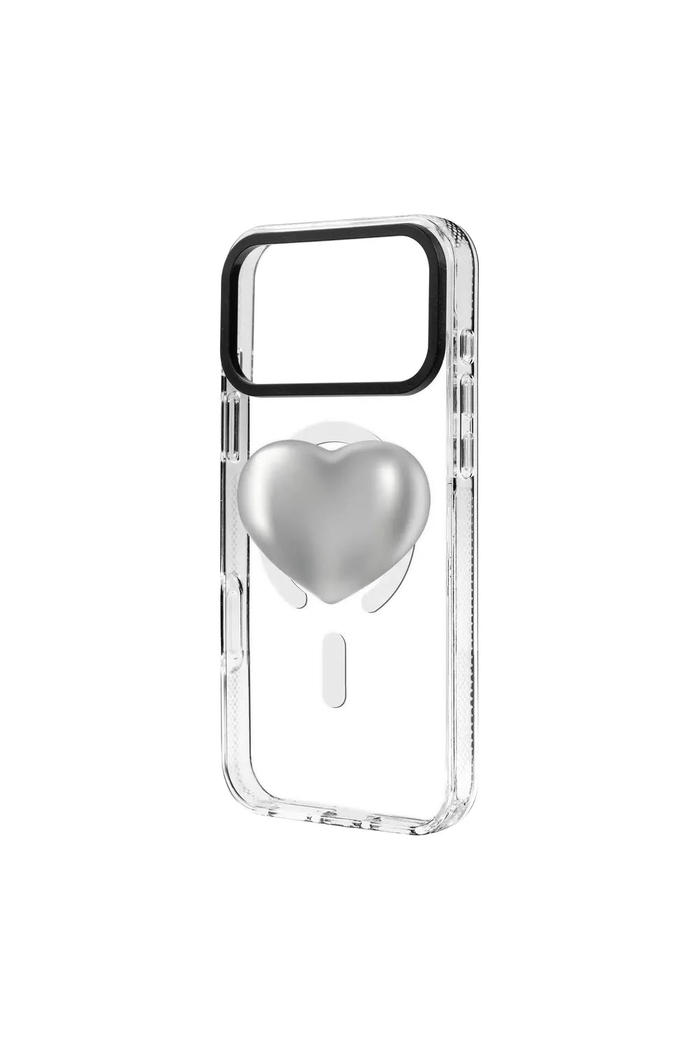 Silver Heart-Clear Kılıf Magsafe Özellikli - Iphone 17 Pro Max - 1