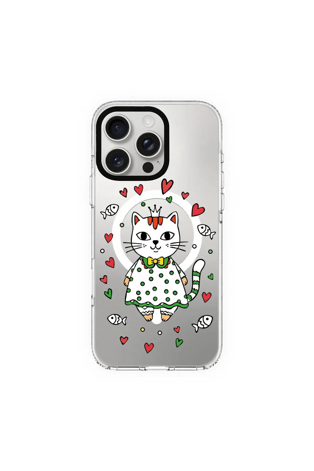 Princess Cat-Clear Kılıf Magsafe Özellikli - Iphone 16 Pro - 0