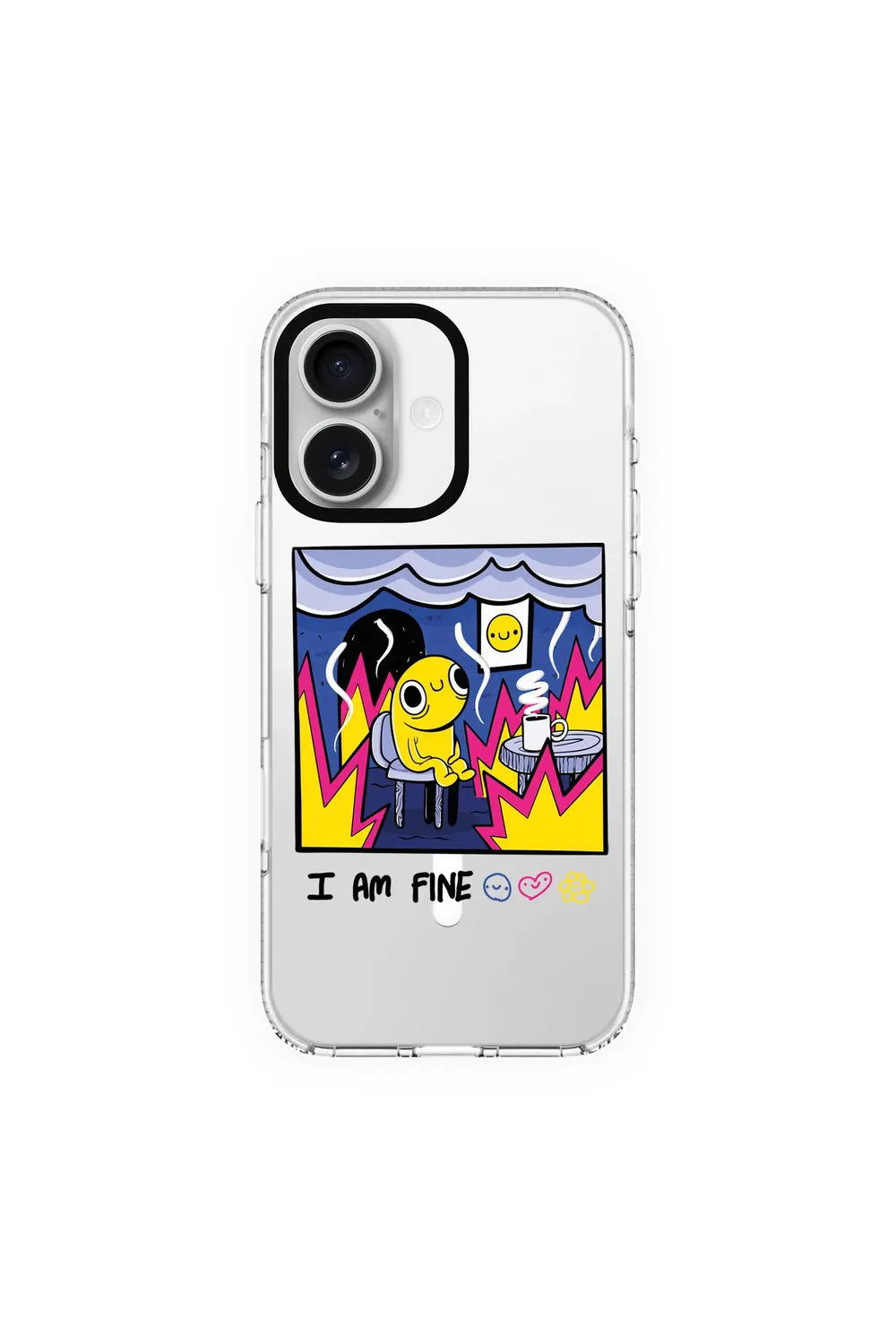 I Am Fine-Clear Kılıf Magsafe Özellikli - Iphone 16e - 0