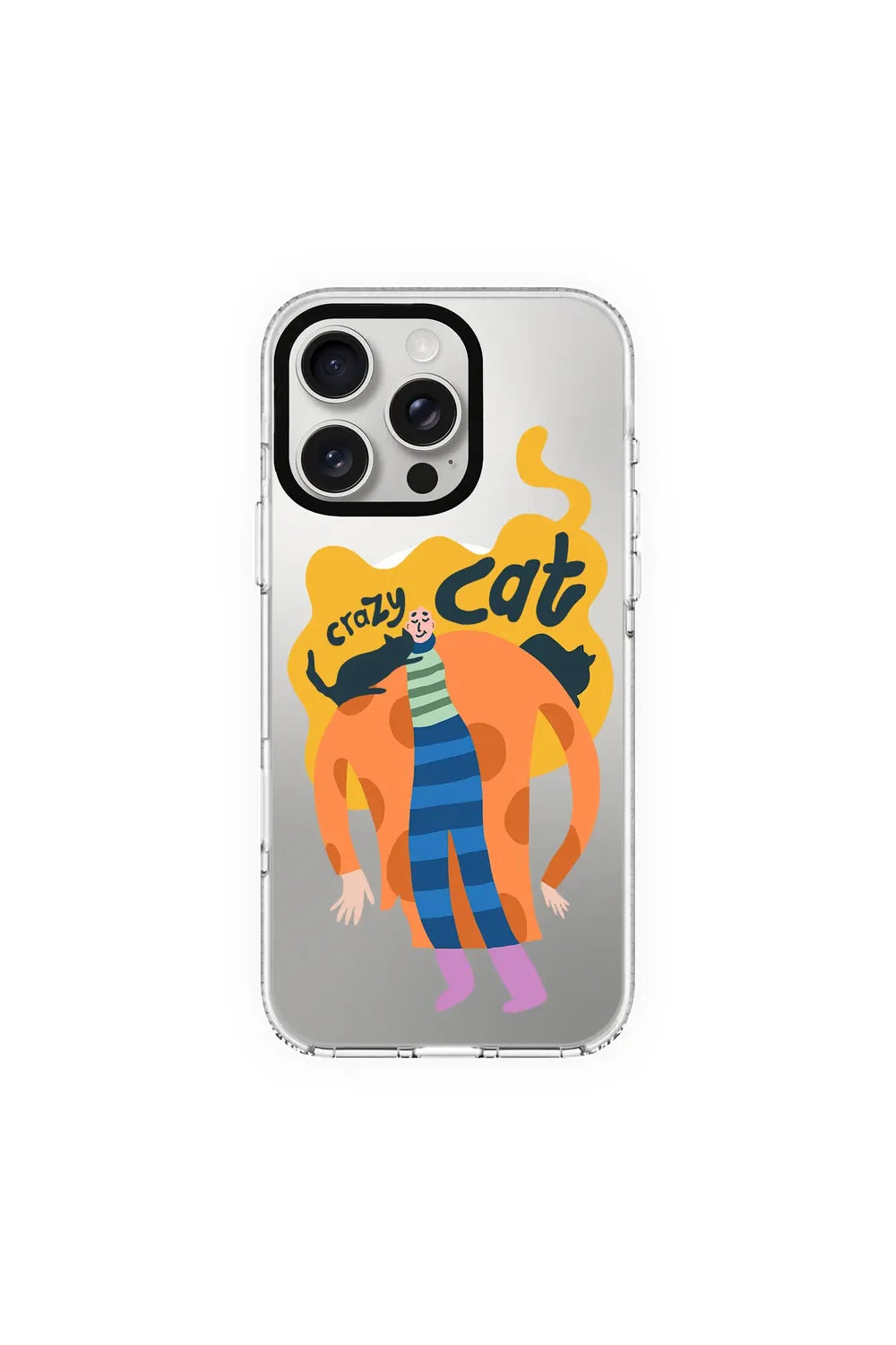 Crazy Cat-Clear Kılıf Magsafe Özellikli - Iphone 15 Pro Max - 0